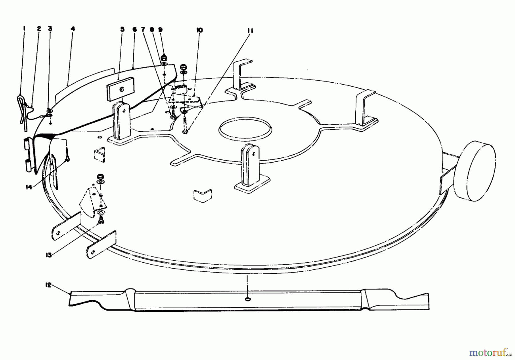 Toro Neu Mowers, Rear-Engine Rider 56170 (11-32) - Toro 11-32 Professional, 1985 (5000001-5999999) MULCHER KIT MODEL 59155 (OPTIONAL)