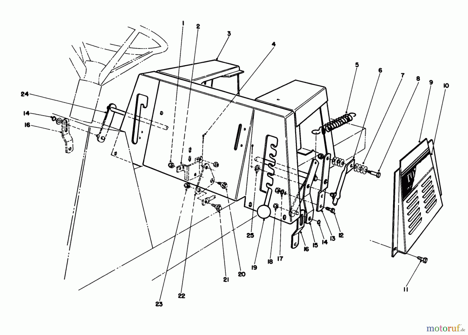  Toro Neu Mowers, Rear-Engine Rider 56177 (12-32) - Toro 12-32 Rear Engine Rider, 1991 (1000001-1999999) LINKAGE ASSEMBLY