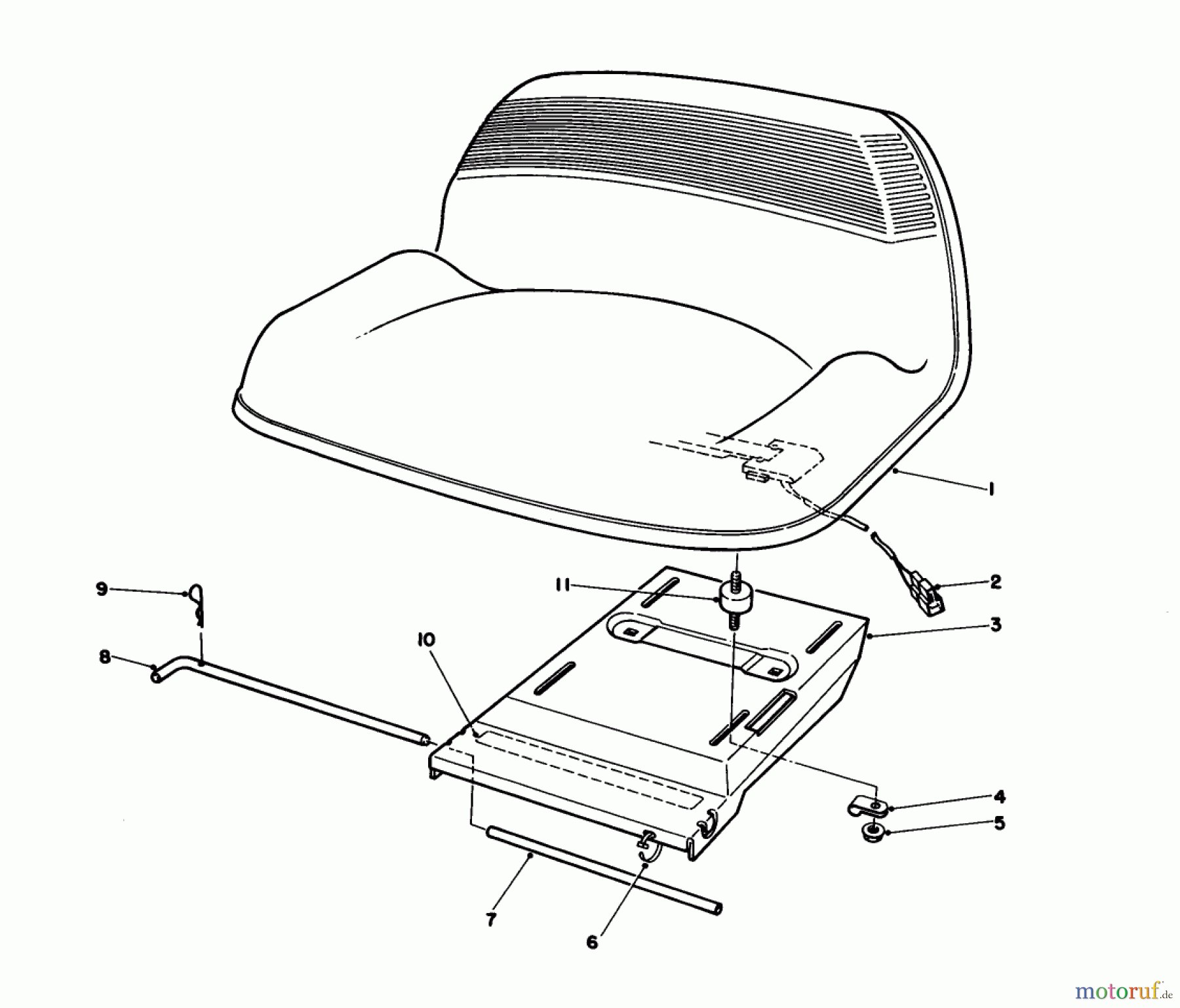 Toro Neu Mowers, Rear-Engine Rider 56177 (12-32) - Toro 12-32 Rear Engine Rider, 1992 (2000001-2999999) SEAT ASSEMBLY
