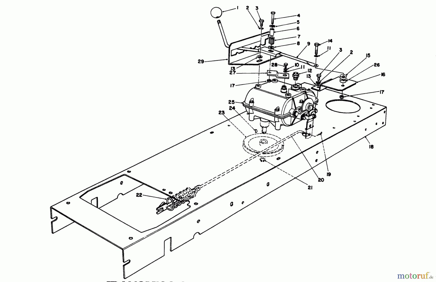 Toro Neu Mowers, Rear-Engine Rider 56185 (8-32) - Toro 8-32 Rear Engine Rider, 1991 (1000001-1999999) TRANSMISSION LINKAGE ASSEMBLY
