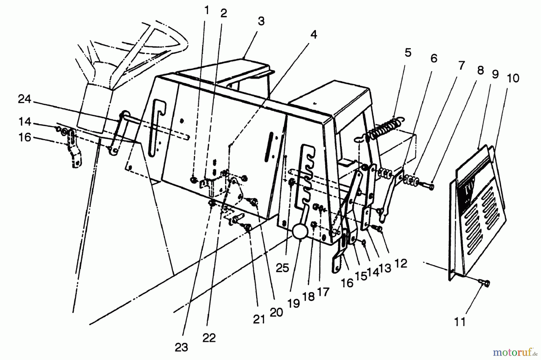  Toro Neu Mowers, Rear-Engine Rider 56185 (8-32) - Toro 8-32 Rear Engine Rider, 1992 (2000001-2999999) LINKAGE ASSEMBLY