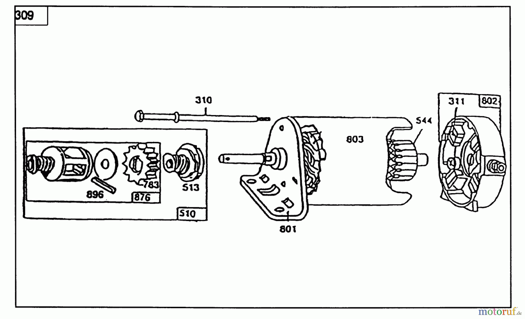 Toro Neu Mowers, Rear-Engine Rider 56185 (8-32) - Toro 8-32 Rear Engine Rider, 1992 (2000001-2999999) STARTER-NO. 286707-0119-01