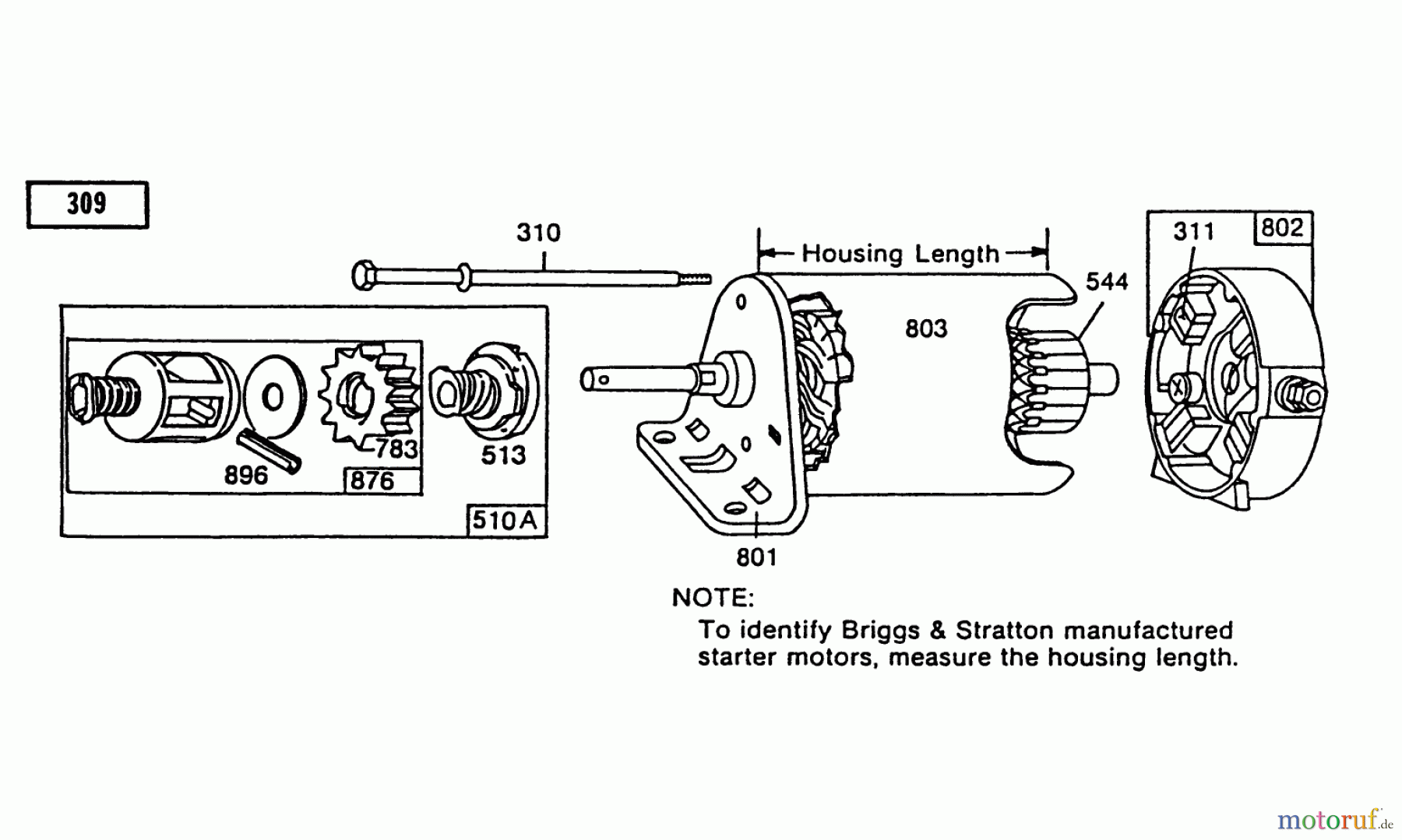 Toro Neu Mowers, Rear-Engine Rider 56190 (10-32) - Toro 10-32 Recycler Rider, 1991 (1000001-1999999) STARTER-BRIGGS & STRATTON NO. 256707-0130-01