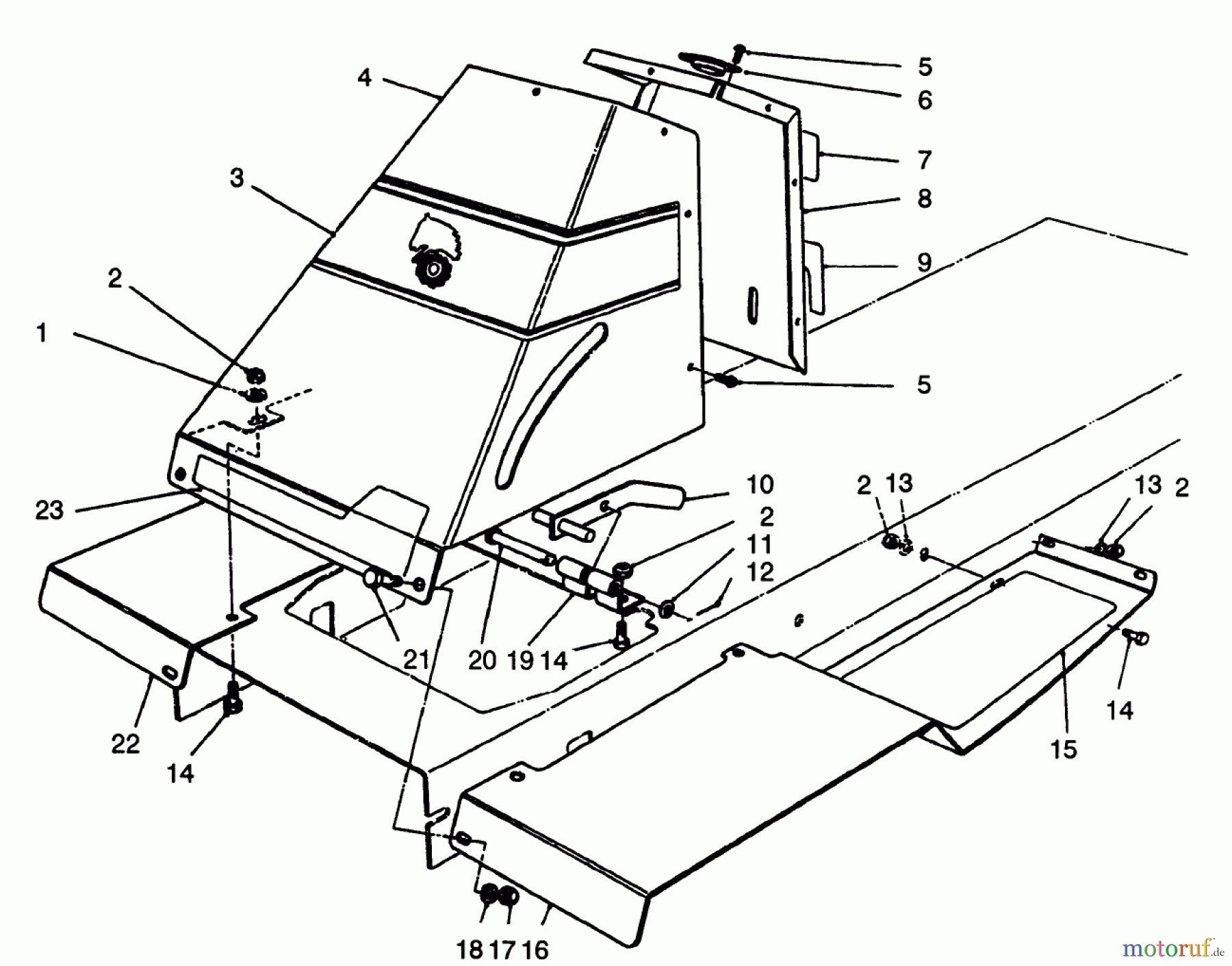 Toro Neu Mowers, Rear-Engine Rider 56190 (10-32) - Toro 10-32 Recycler Rider, 1992 (2000001-2999999) FRONT TOWER ASSEMBLY