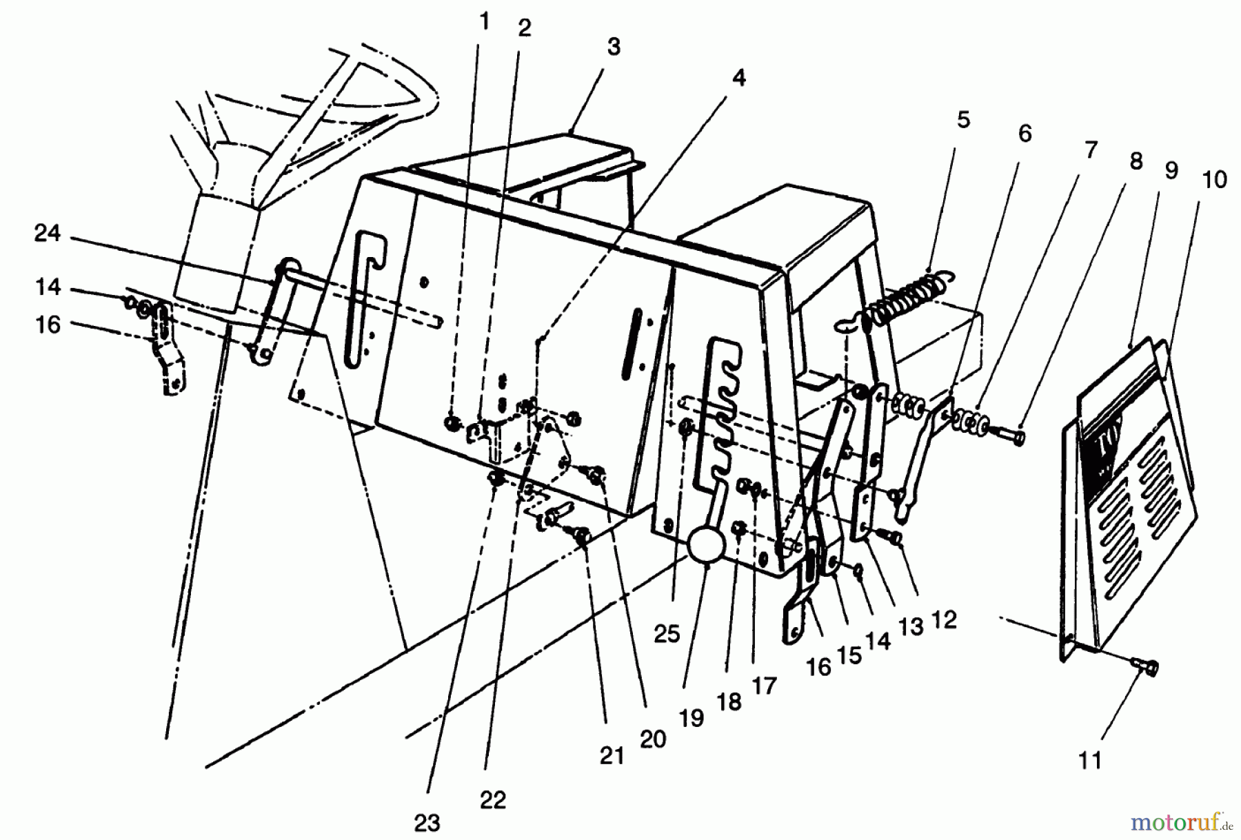  Toro Neu Mowers, Rear-Engine Rider 56190 (10-32) - Toro 10-32 Recycler Rider, 1992 (2000001-2999999) LINKAGE ASSEMBLY