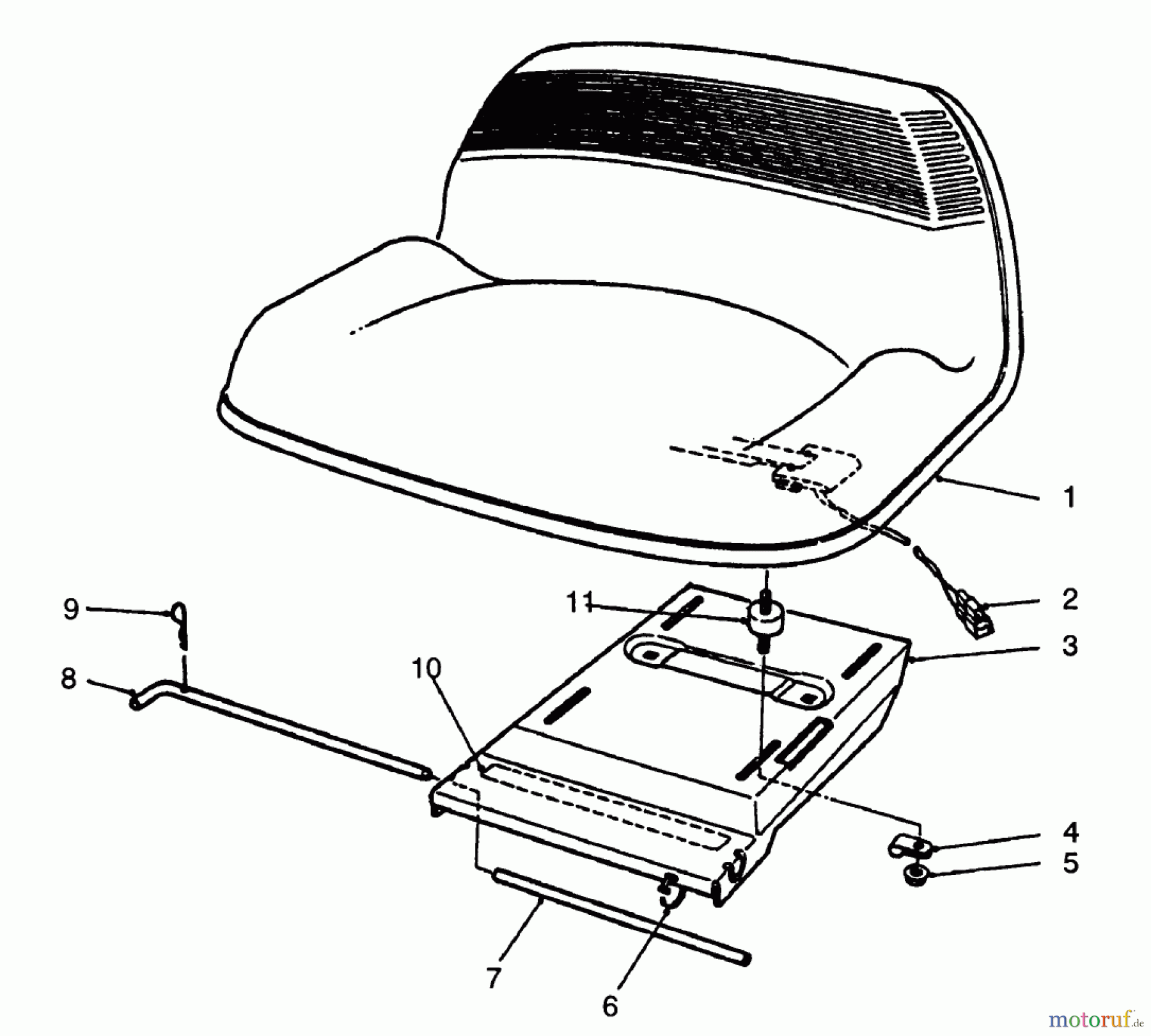 Toro Neu Mowers, Rear-Engine Rider 56190 (10-32) - Toro 10-32 Recycler Rider, 1992 (2000001-2999999) SEAT ASSEMBLY