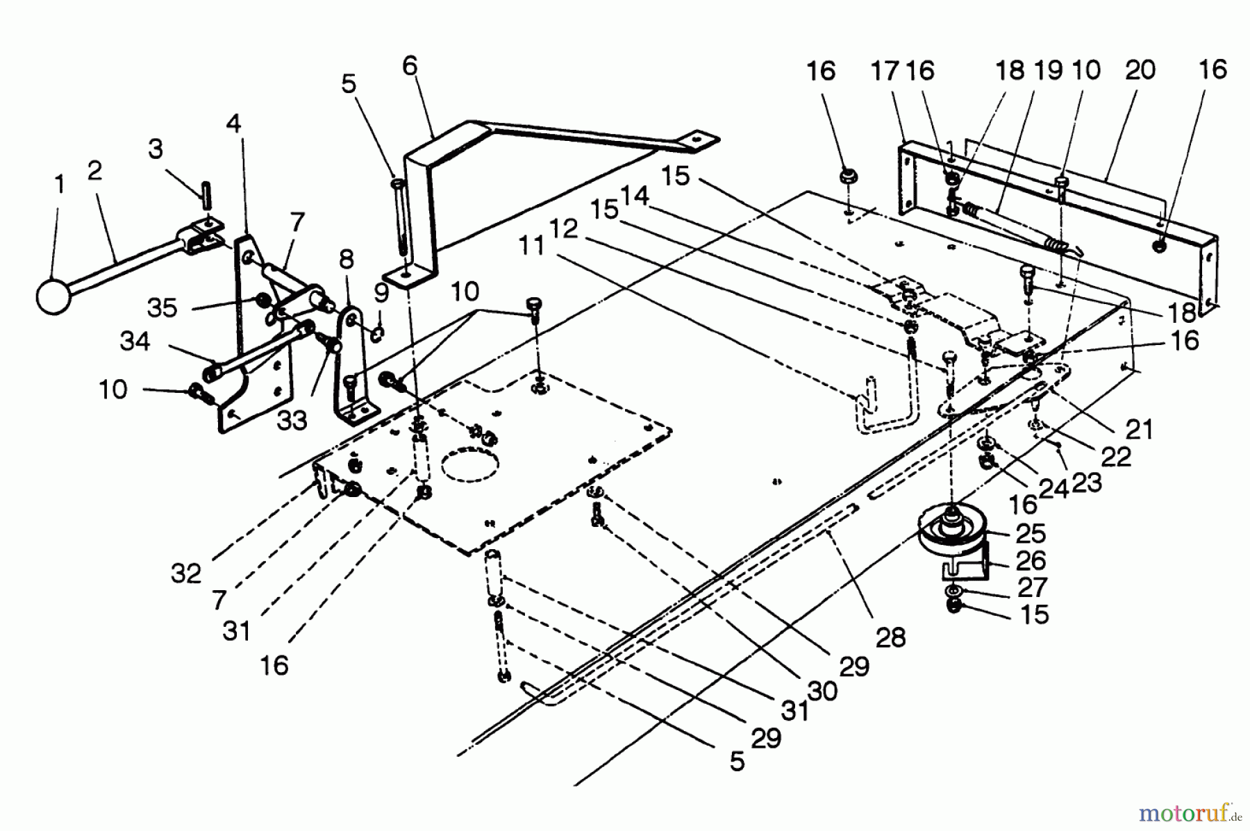  Toro Neu Mowers, Rear-Engine Rider 56190 (10-32) - Toro 10-32 Recycler Rider, 1992 (2000001-2999999) TRACTION ASSEMBLY
