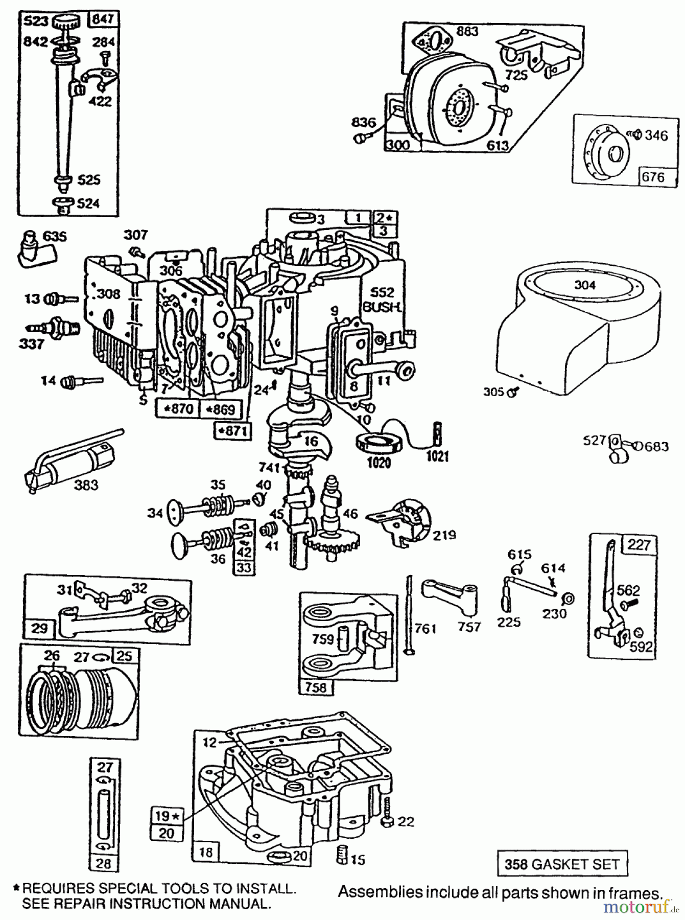Toro Neu Mowers, Rear-Engine Rider 70040 (8-25) - Toro 8-25 Rear Engine Rider, 1993 (39000001-39999999) BRIGGS & STRATTON MODEL NO. 191707-0121-01 #1