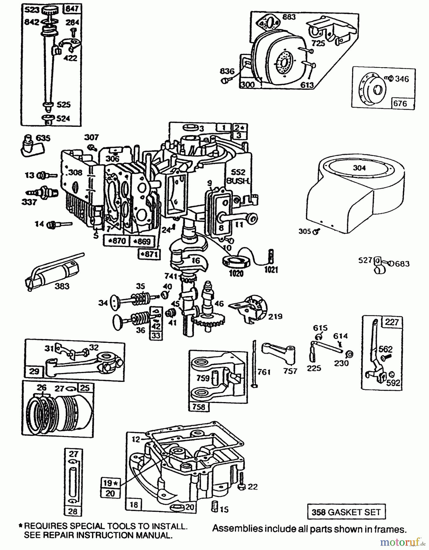 Toro Neu Mowers, Rear-Engine Rider 70040 (8-25) - Toro 8-25 Rear Engine Rider, 1994 (49000001-49999999) BRIGGS & STRATTON MODEL NO. 195707-0121-01 #1