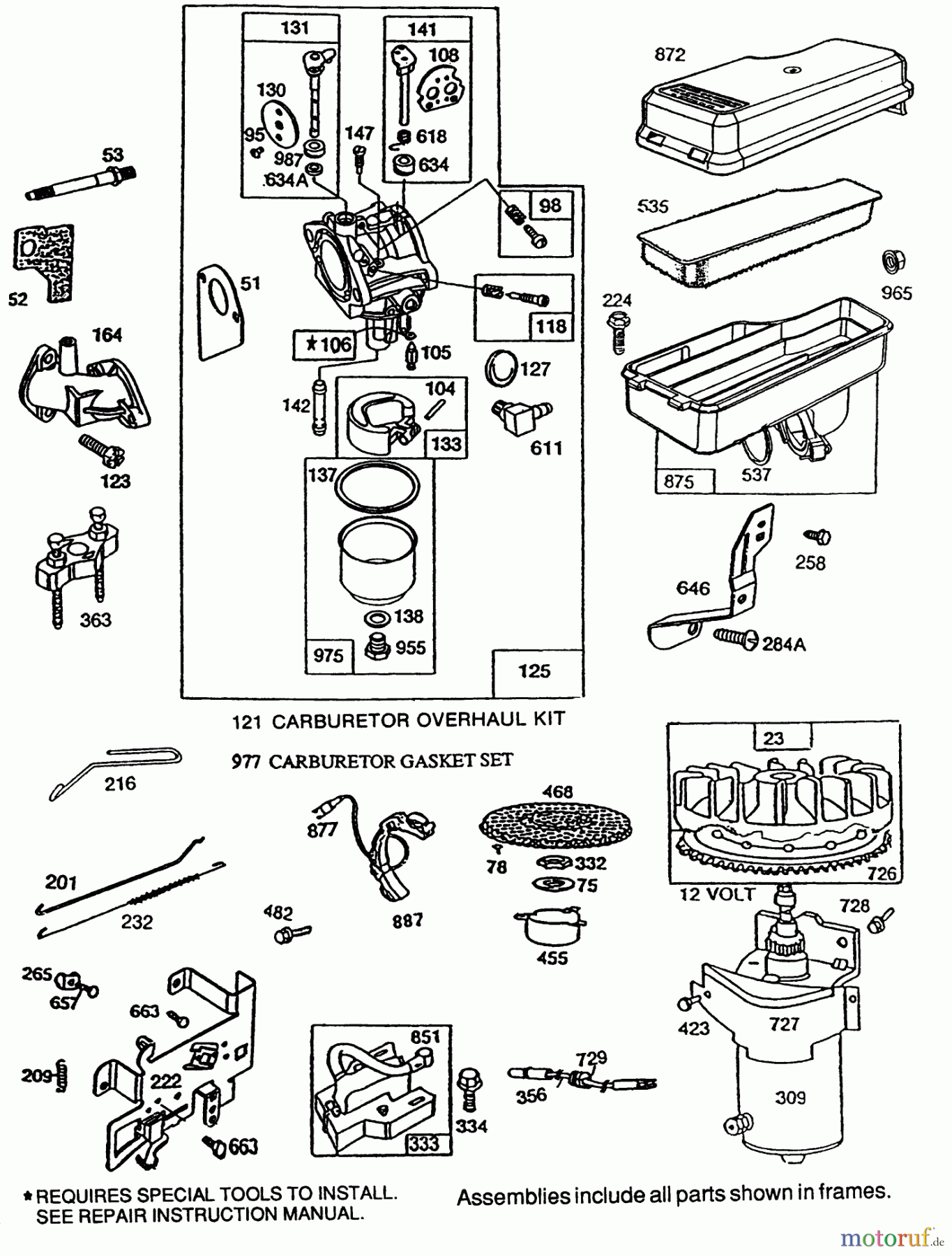 Toro Neu Mowers, Rear-Engine Rider 70040 (8-25) - Toro 8-25 Rear Engine Rider, 1994 (49000001-49999999) BRIGGS & STRATTON MODEL NO. 195707-0121-01 #2