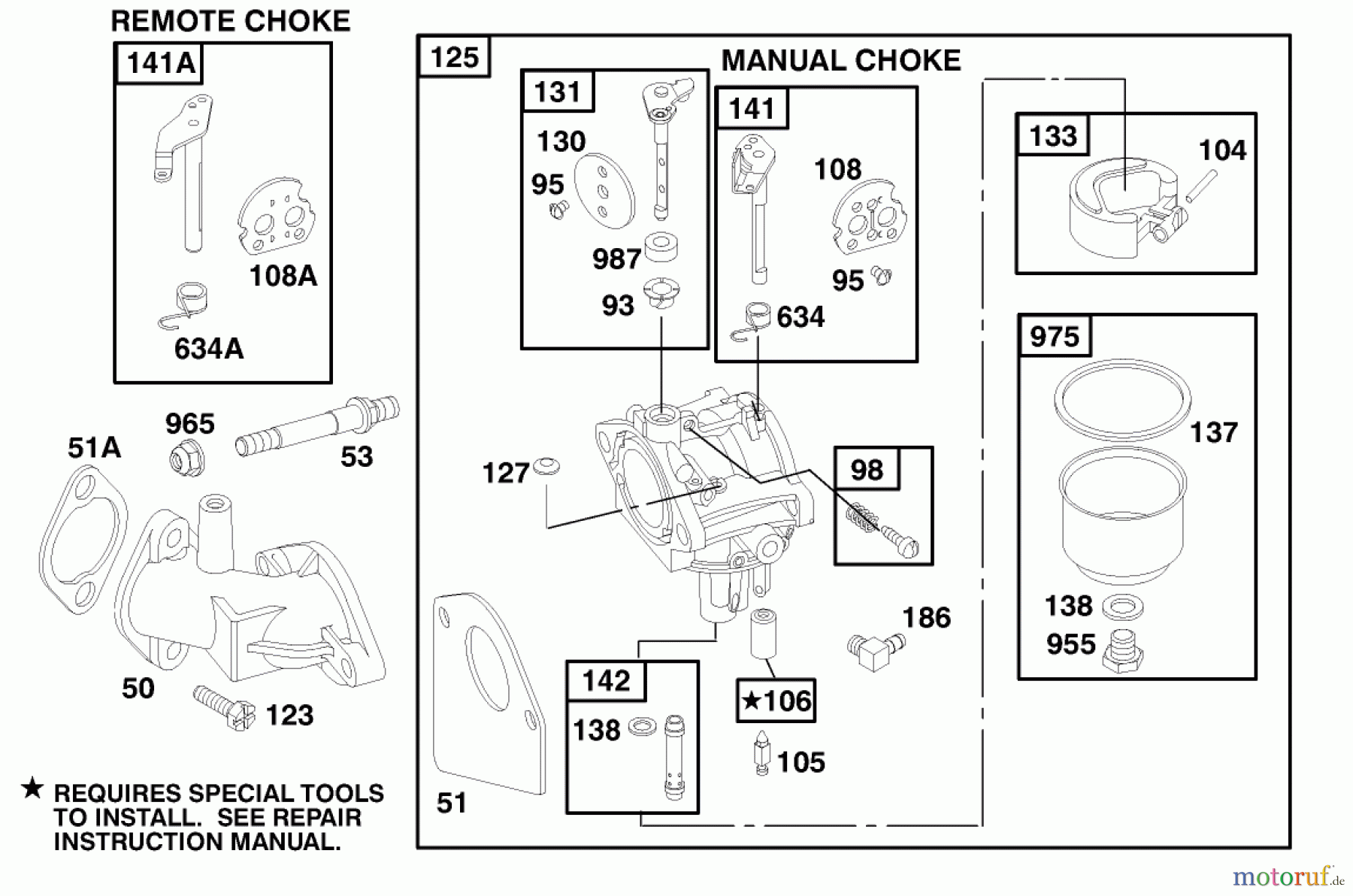 Toro Neu Mowers, Rear-Engine Rider 70041 (8-25) - Toro 8-25 Rear Engine Rider, 1998 (8900001-8999999) ENGINE BRIGGS & STRATTON MODEL 195707-0421-E1 #3