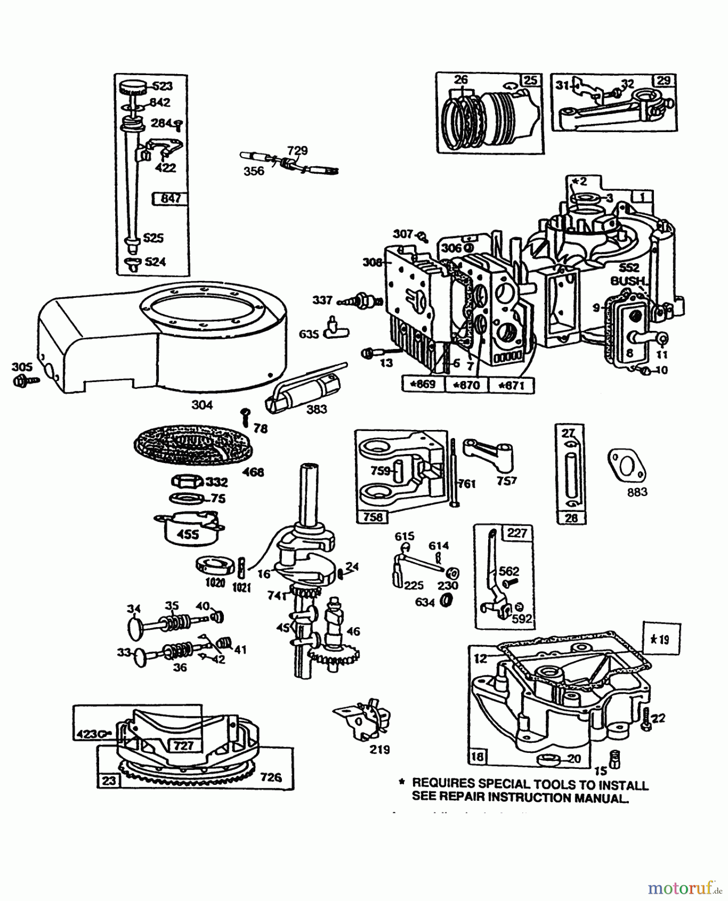Toro Neu Mowers, Rear-Engine Rider 70120 (12-32) - Toro 12-32 Recycler Rider, 1993 (3900001-3999999) BRIGGS & STRATTON MODEL NO. 257707-0124-01 #1