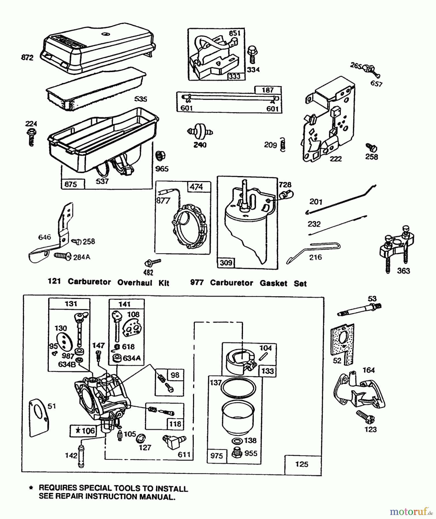 Toro Neu Mowers, Rear-Engine Rider 70042 (8-32) - Toro 8-32 Rear Engine Rider, 1993 (3900001-3999999) BRIGGS & STRATTON MODEL NO. 257707-0124-01 #2