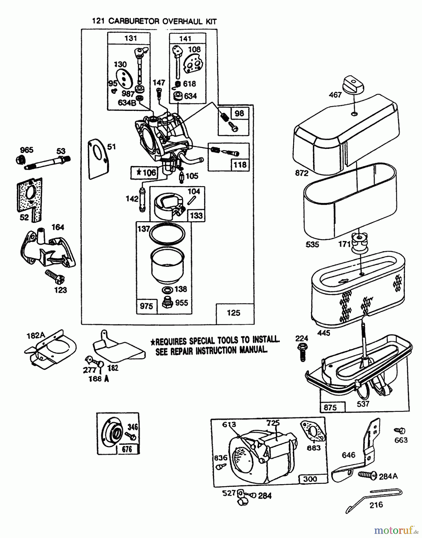 Toro Neu Mowers, Rear-Engine Rider 70042 (8-32) - Toro 8-32 Rear Engine Rider, 1993 (3900001-3999999) BRIGGS & STRATTON MODEL NO. 286707-0119-01 #2