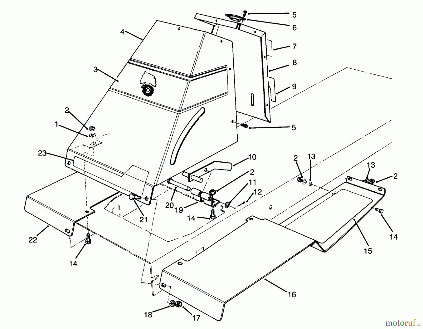 Toro Neu Mowers, Rear-Engine Rider 70042 (8-32) - Toro 8-32 Rear Engine Rider, 1993 (3900001-3999999) FRONT TOWER ASSEMBLY