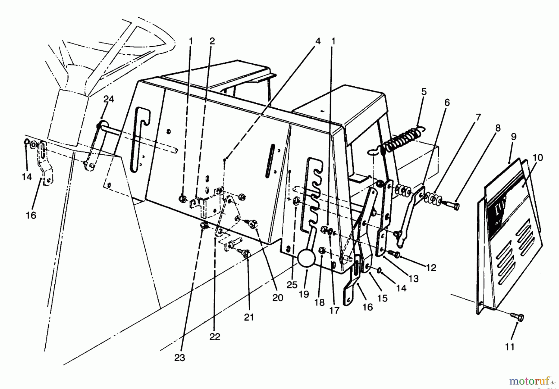 Toro Neu Mowers, Rear-Engine Rider 70140 (12-32) - Toro 12-32 Rear Engine Rider, 1993 (3900001-3999999) LINKAGE ASSEMBLY
