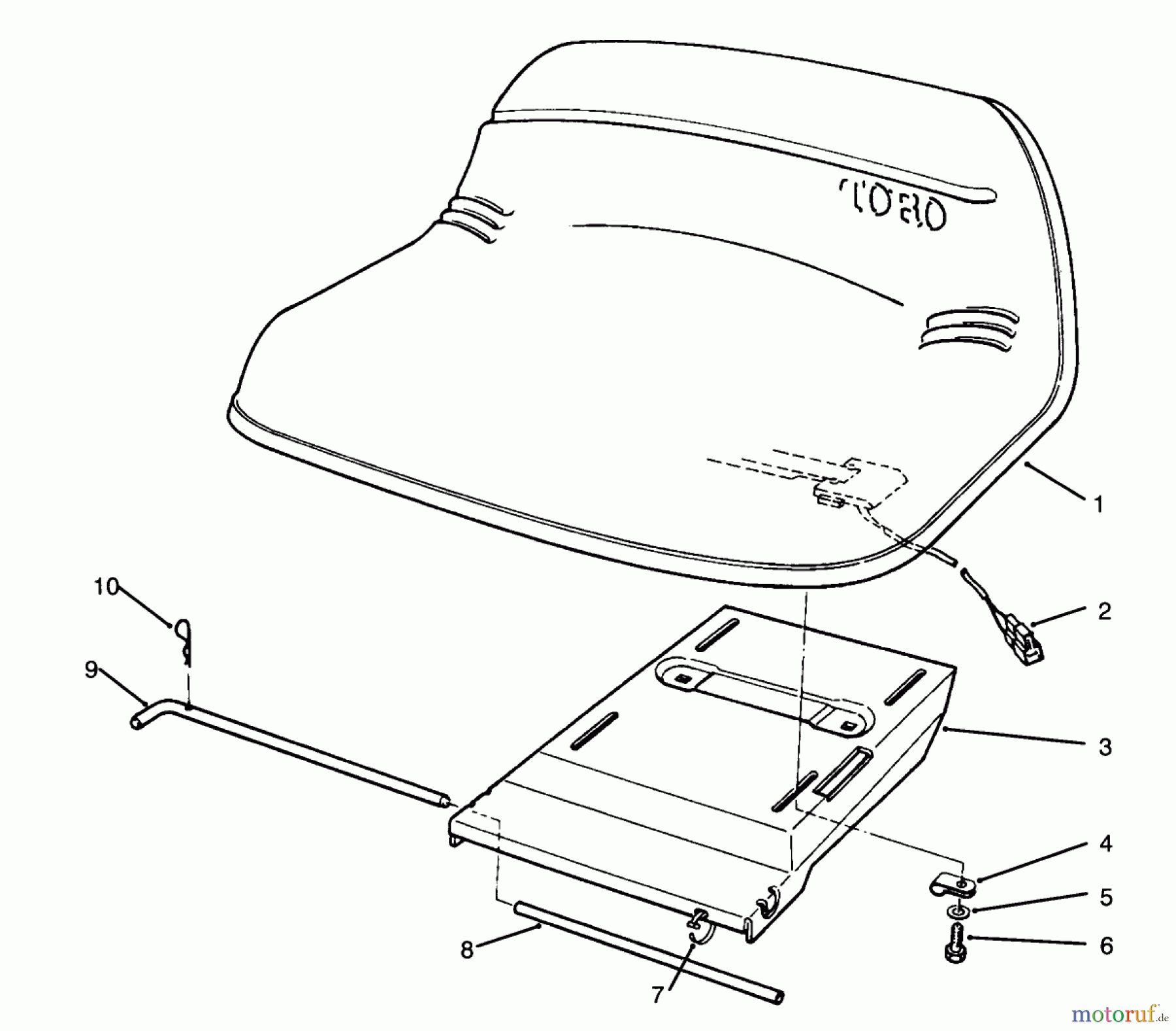 Toro Neu Mowers, Rear-Engine Rider 70120 (12-32) - Toro 12-32 Recycler Rider, 1993 (3900001-3999999) SEAT ASSEMBLY (MODEL NO. 70042)