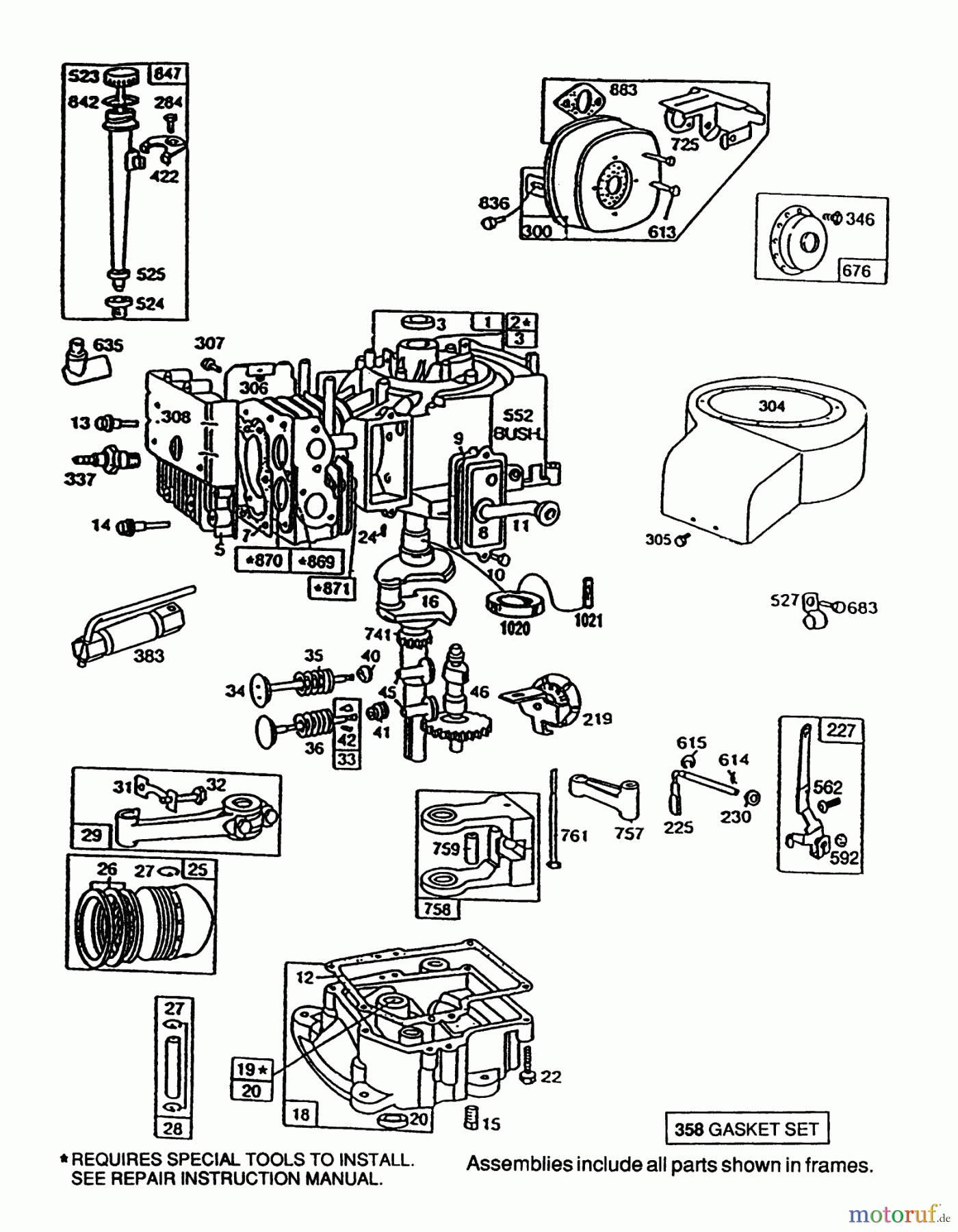 Toro Neu Mowers, Rear-Engine Rider 70060 (8-25) - Toro 8-25 Rear Engine Rider, 1994 (49000001-49999999) BRIGGS & STRATTON MODEL NO. 195707-0121-01 #1