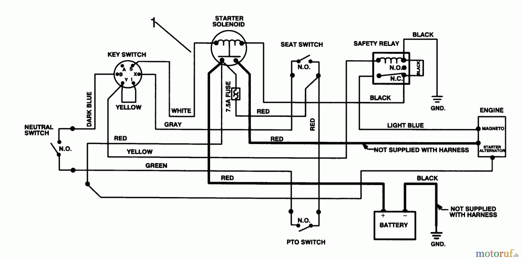 Toro Neu Mowers, Rear-Engine Rider 70060 (8-25) - Toro 8-25 Rear Engine Rider, 1994 (49000001-49999999) ELECTRICAL SCHEMATIC