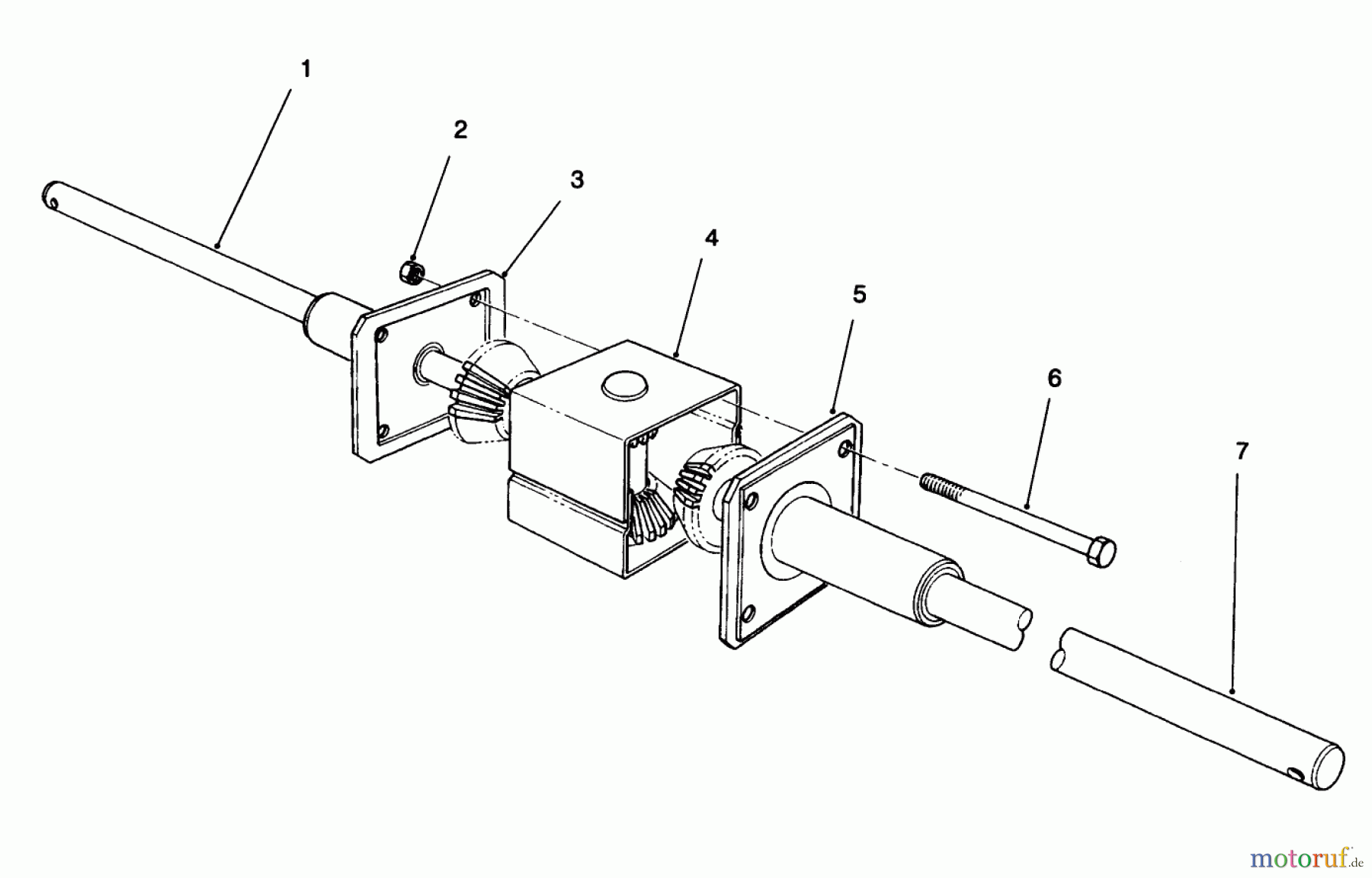 Toro Neu Mowers, Rear-Engine Rider 70060 (8-25) - Toro 8-25 Rear Engine Rider, 1996 (6900001-6999999) DIFFERENTIAL ASSEMBLY