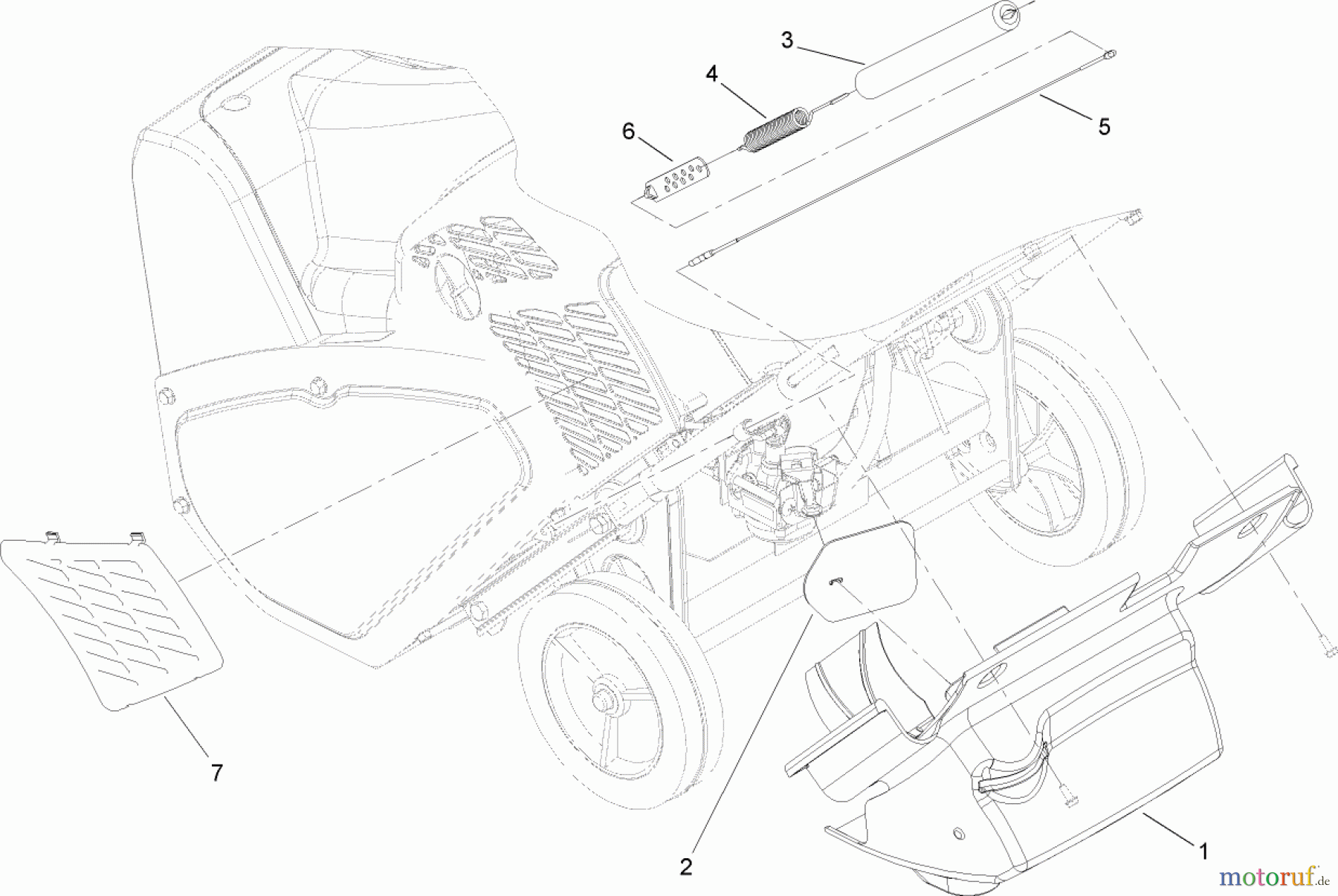  Toro Neu Accessories, Snow 108-7343 - Toro Lower Shroud Replacement Kit, 2002 and After CCR2450 and CCR3650 Snowthrowers LOWER SHROUD ASSEMBLY