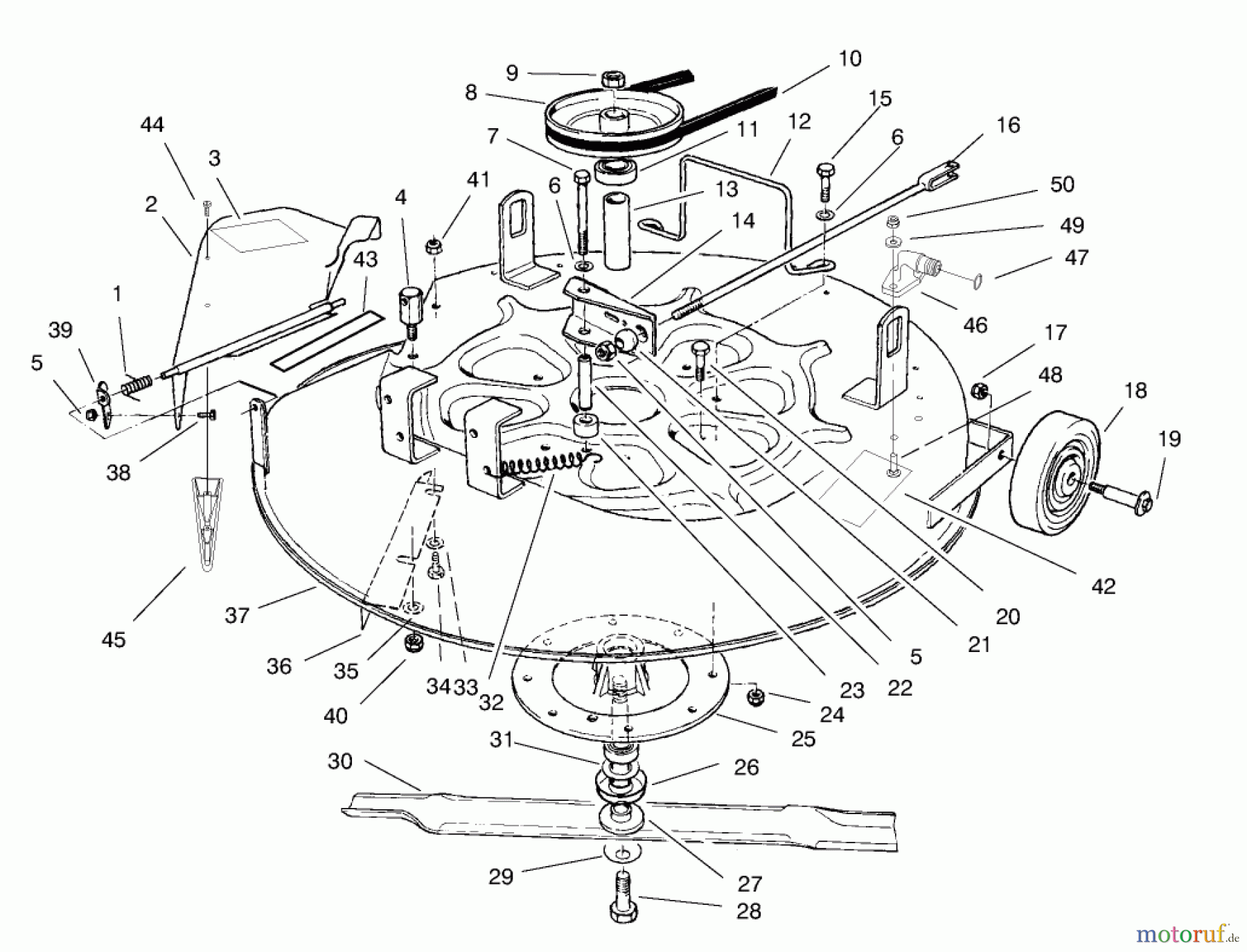 Toro Neu Mowers, Rear-Engine Rider 70060 (8-25) - Toro 8-25 Rear Engine Rider, 1998 (89000001-89999999) CUTTING UNIT ASSEMBLY