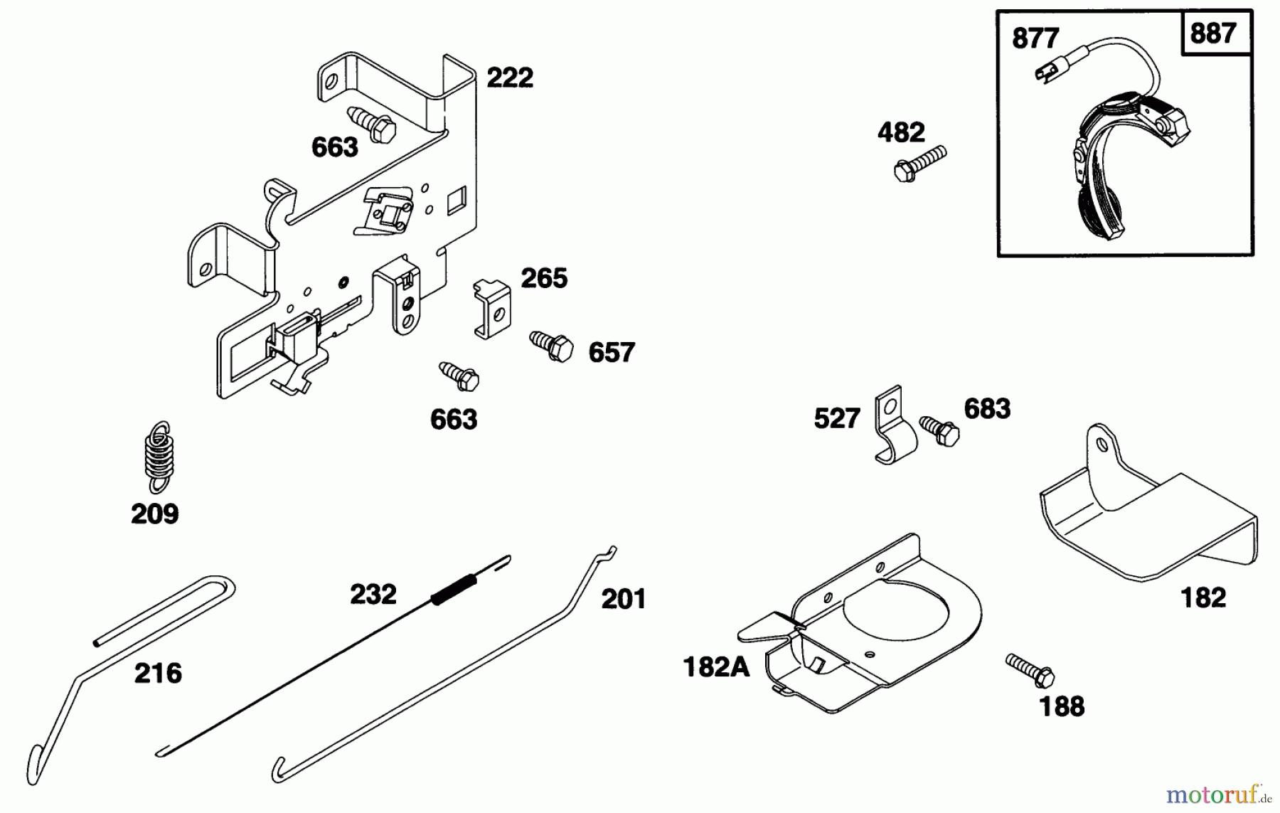 Toro Neu Mowers, Rear-Engine Rider 70120 (12-32) - Toro 12-32 Recycler Rider, 1994 (4900001-4999999) ENGINE BRIGGS & STRATTON MODEL 28B707-0126-01 #5