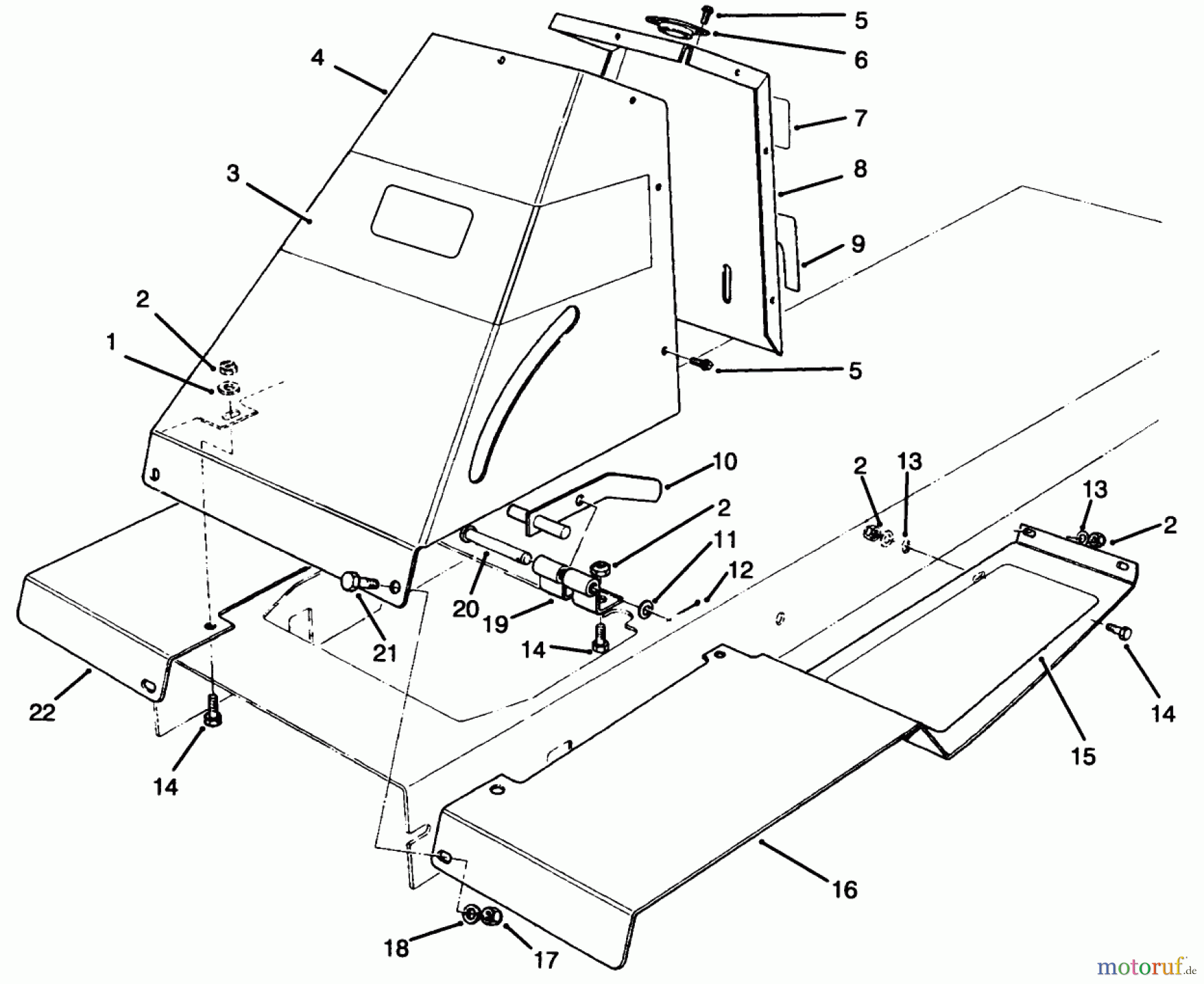 Toro Neu Mowers, Rear-Engine Rider 70080 (10-32) - Toro 10-32 Recycler Rider, 1994 (4900001-4999999) FRONT TOWER ASSEMBLY