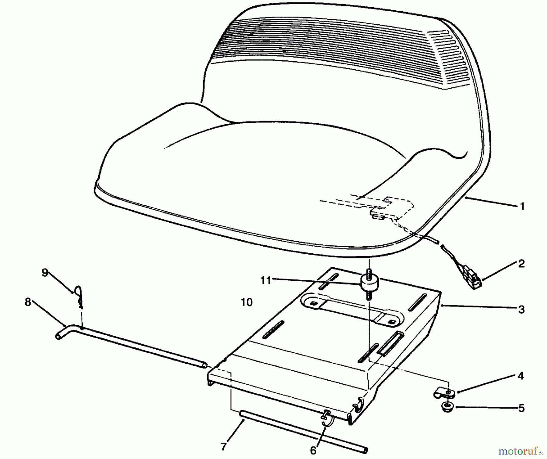 Toro Neu Mowers, Rear-Engine Rider 70080 (10-32) - Toro 10-32 Recycler Rider, 1994 (4900001-4999999) SEAT ASSEMBLY