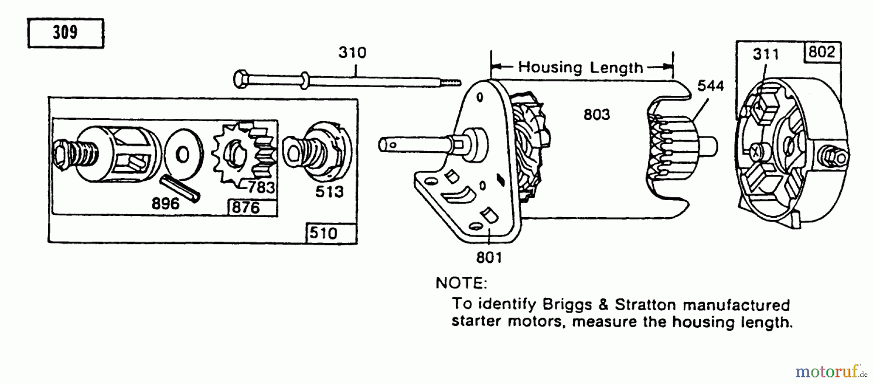 Toro Neu Mowers, Rear-Engine Rider 70080 (10-32) - Toro 10-32 Recycler Rider, 1994 (4900001-4999999) STARTER-BRIGGS & STRATTON
