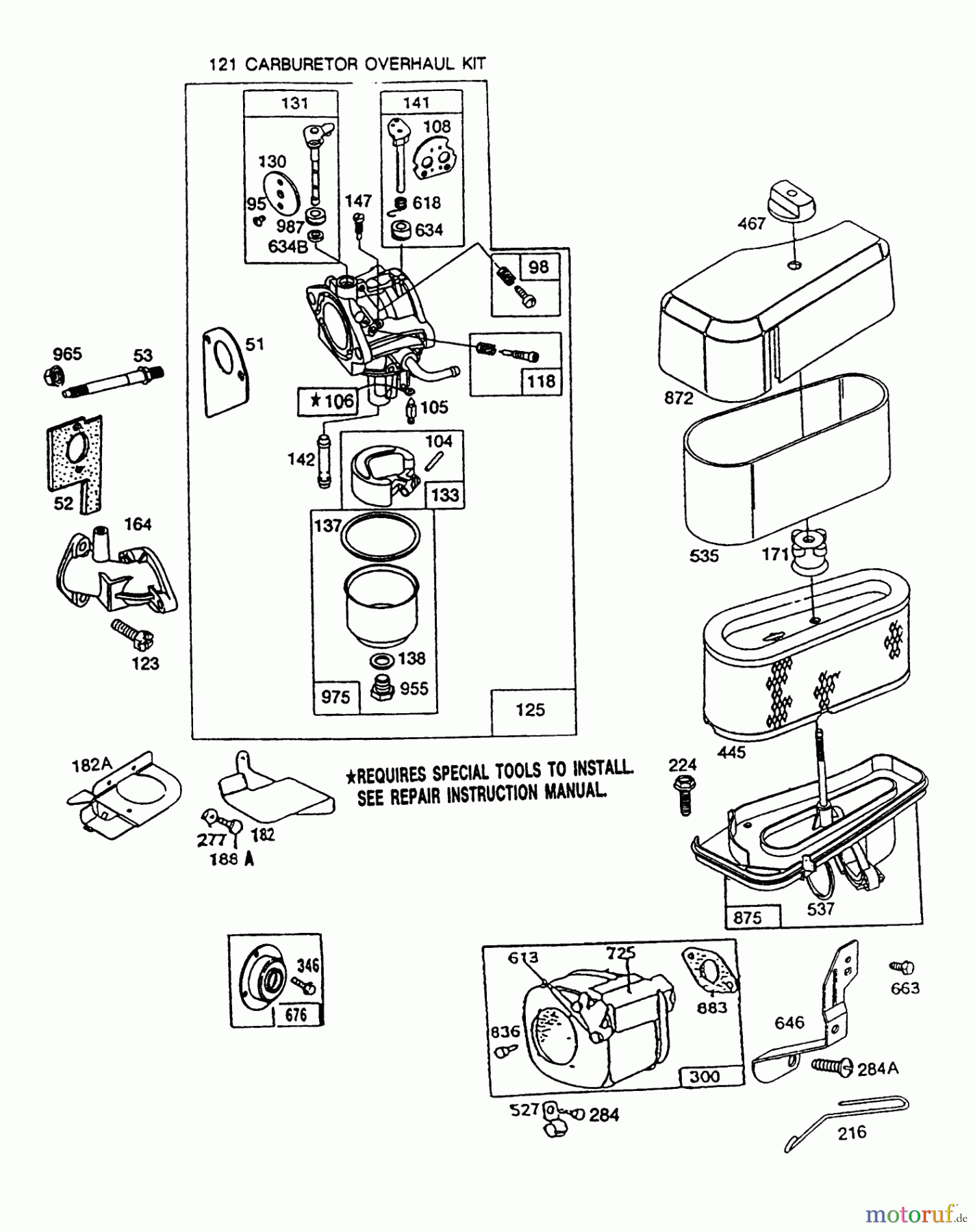 Toro Neu Mowers, Rear-Engine Rider 70080 (10-32) - Toro 10-32 Recycler Rider, 1995 (5900001-5999999) BRIGGS & STRATTON MODEL NO. 286707-0119-01 #2