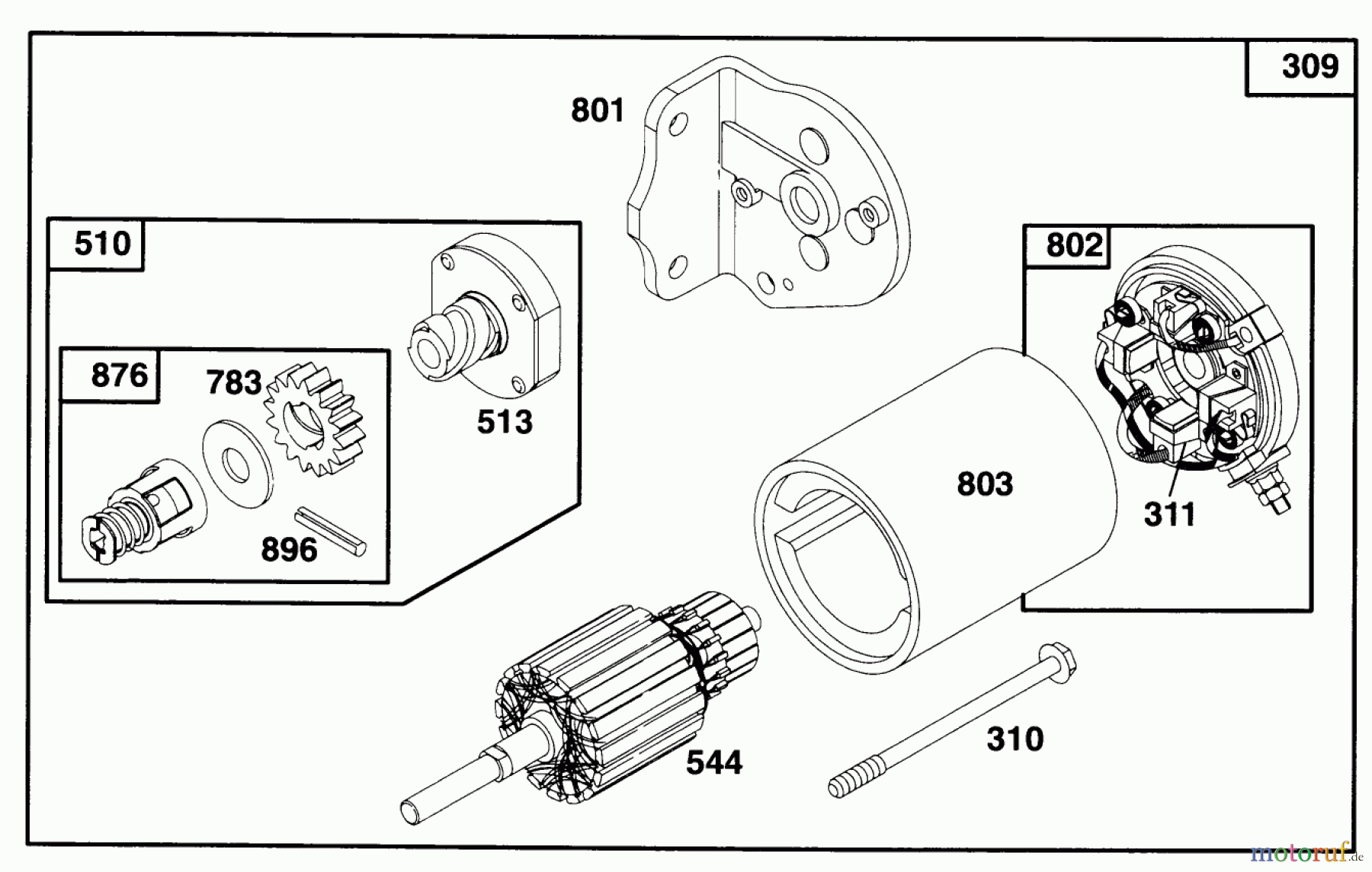 Toro Neu Mowers, Rear-Engine Rider 70080 (10-32) - Toro 10-32 Recycler Rider, 1995 (5900001-5999999) ENGINE BRIGGS & STRATTON MODEL 28B707-0126-01 #8