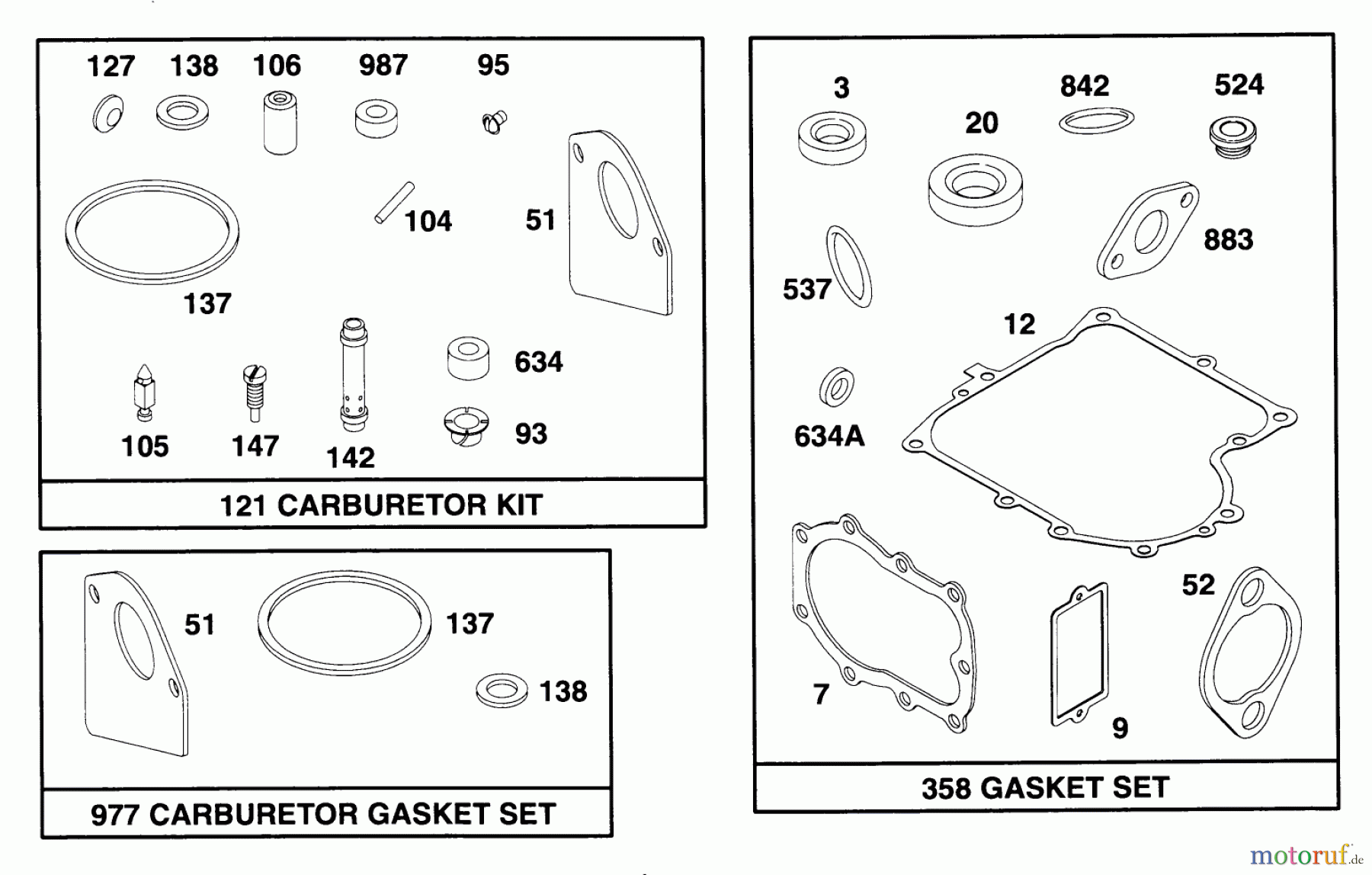 Toro Neu Mowers, Rear-Engine Rider 70080 (10-32) - Toro 10-32 Recycler Rider, 1995 (5900001-5999999) ENGINE BRIGGS & STRATTON MODEL 28B707-0126-01 #9