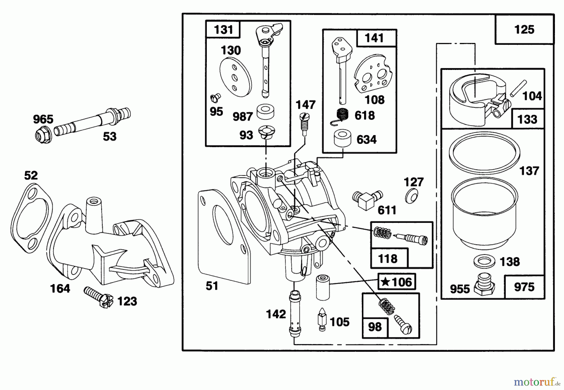 Toro Neu Mowers, Rear-Engine Rider 70081 (11-32) - Toro 11-32 Rear Engine Rider, 1996 (6900001-6999999) ENGINE BRIGGS & STRATTON MODEL 28D707-0124-01 #3