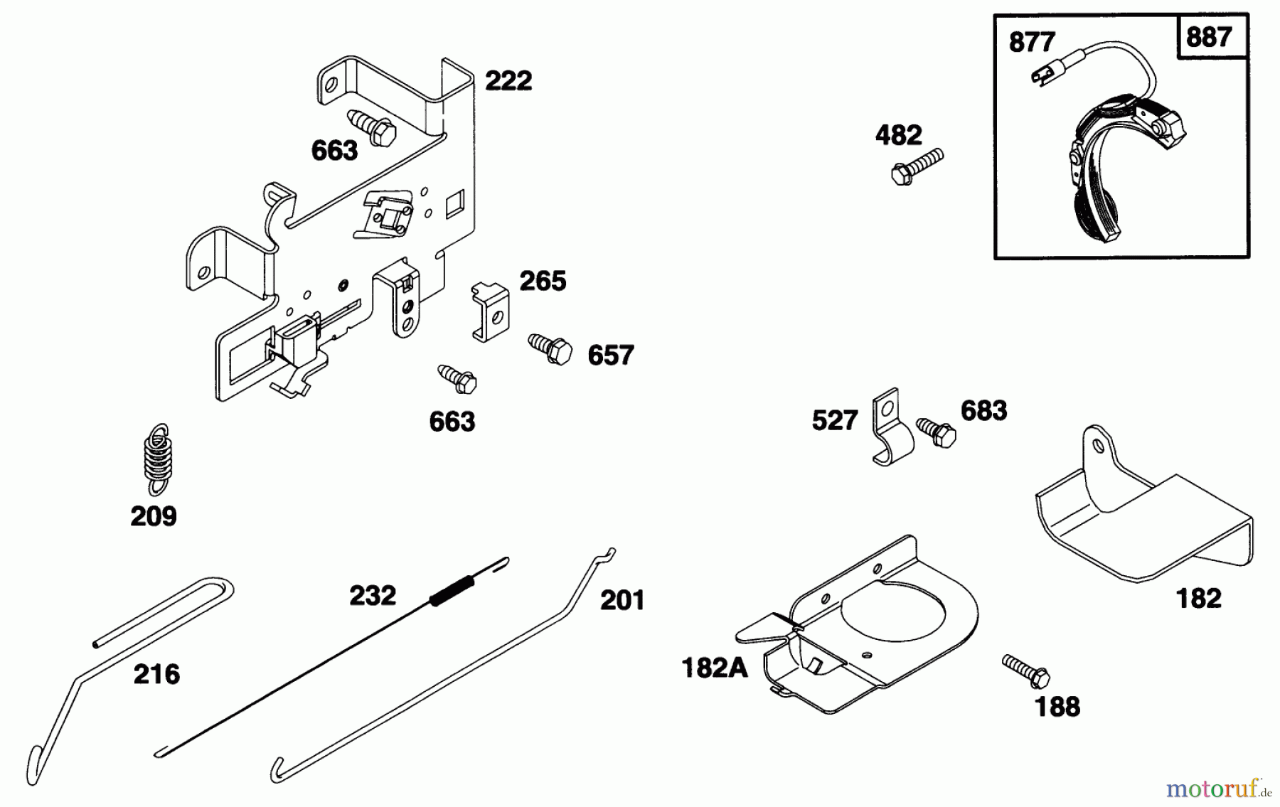Toro Neu Mowers, Rear-Engine Rider 70081 (11-32) - Toro 11-32 Rear Engine Rider, 1996 (6900001-6999999) ENGINE BRIGGS & STRATTON MODEL 28D707-0124-01 #5