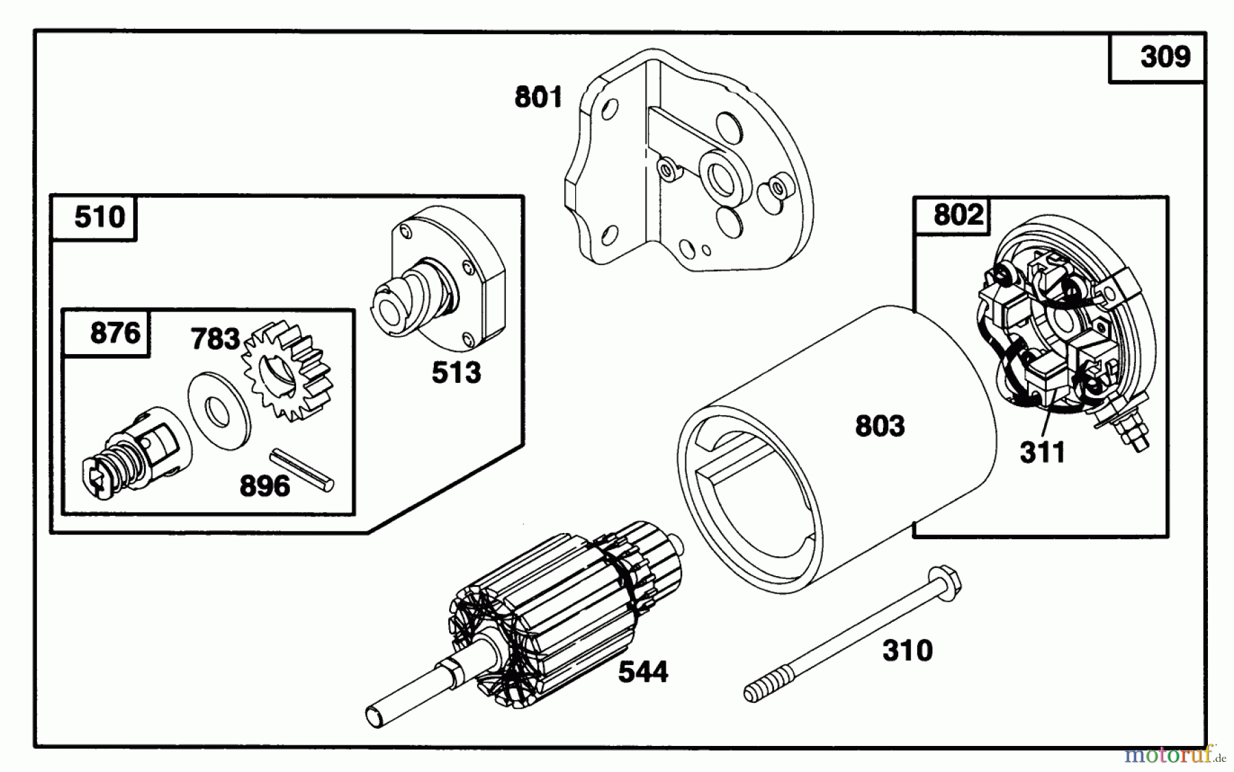 Toro Neu Mowers, Rear-Engine Rider 70081 (11-32) - Toro 11-32 Rear Engine Rider, 1996 (6900001-6999999) ENGINE BRIGGS & STRATTON MODEL 28D707-0124-01 #7
