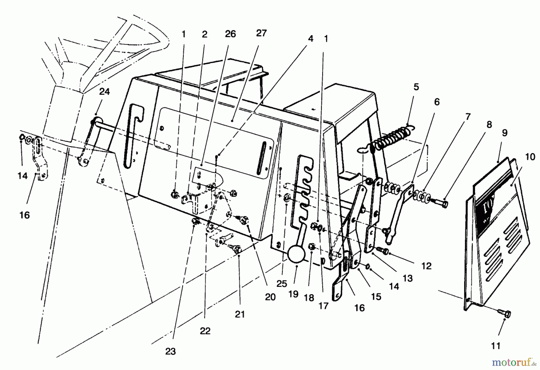 Toro Neu Mowers, Rear-Engine Rider 70081 (11-32) - Toro 11-32 Rear Engine Rider, 1996 (6900001-6999999) LINKAGE ASSEMBLY