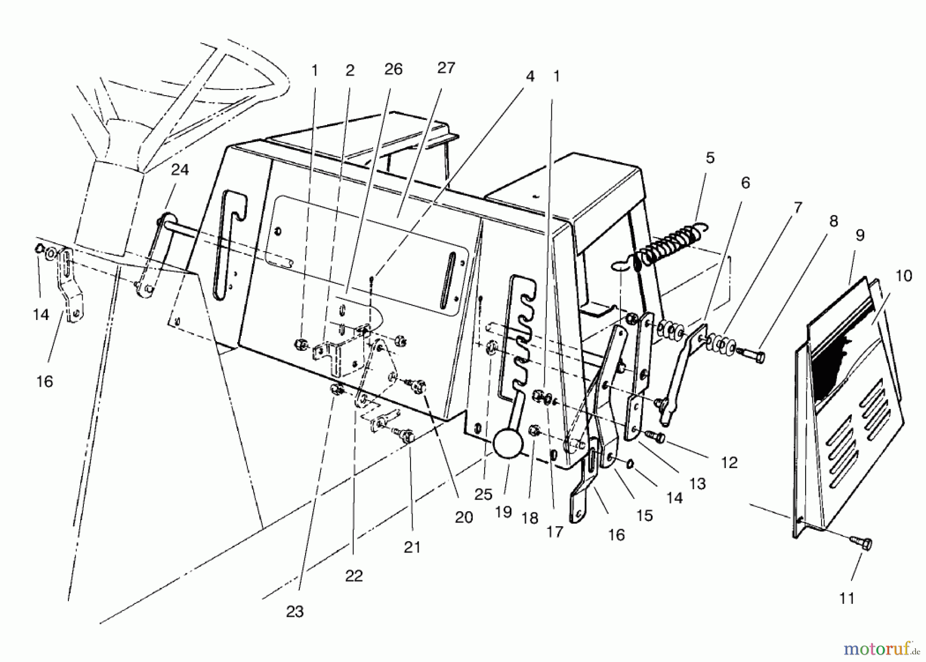 Toro Neu Mowers, Rear-Engine Rider 70082 (12-32) - Toro 12-32 Rear Engine Rider, 1998 (8900001-8999999) LINKAGE ASSEMBLY