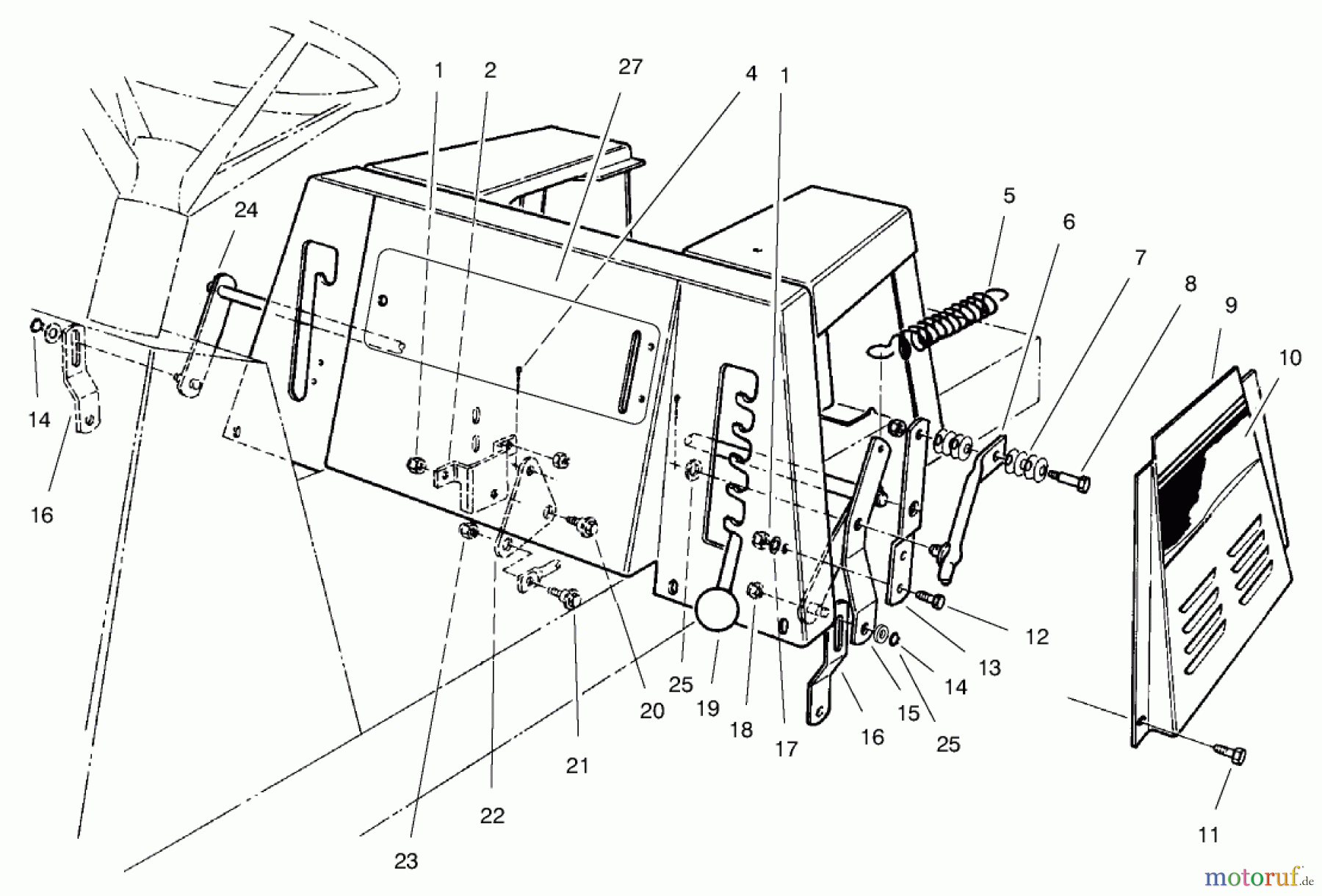 Toro Neu Mowers, Rear-Engine Rider 70084 (12-32) - Toro 12-32 Rear Engine Rider, 1998 (8900001-8999999) LINKAGE ASSEMBLY