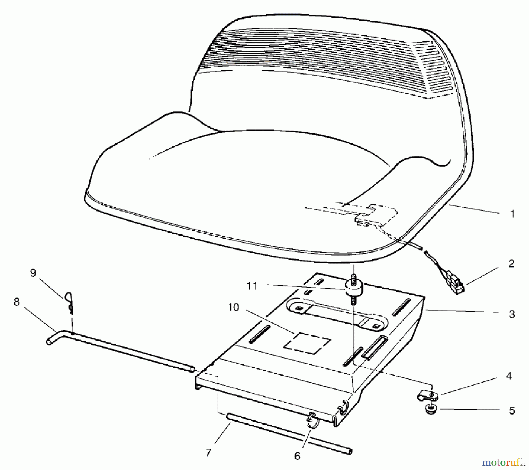 Toro Neu Mowers, Rear-Engine Rider 70084 (12-32) - Toro 12-32 Rear Engine Rider, 1998 (8900001-8999999) SEAT ASSEMBLY