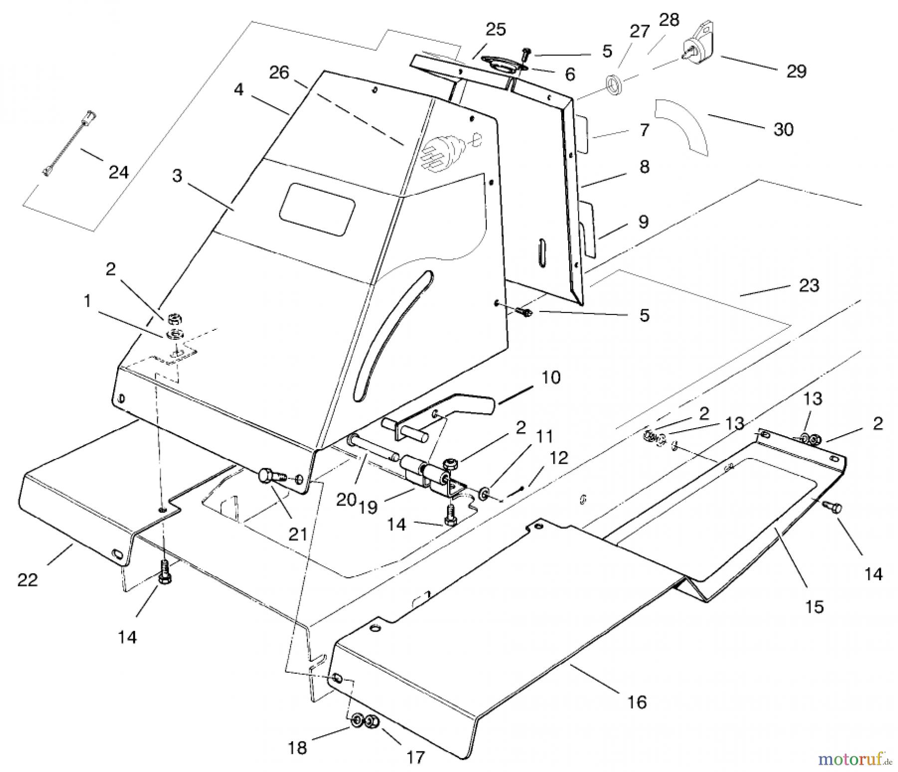 Toro Neu Mowers, Rear-Engine Rider 70089 (12-32) - Toro 12-32 Rear Engine Rider, 2000 (200000001-200999999) FRONT TOWER ASSEMBLY