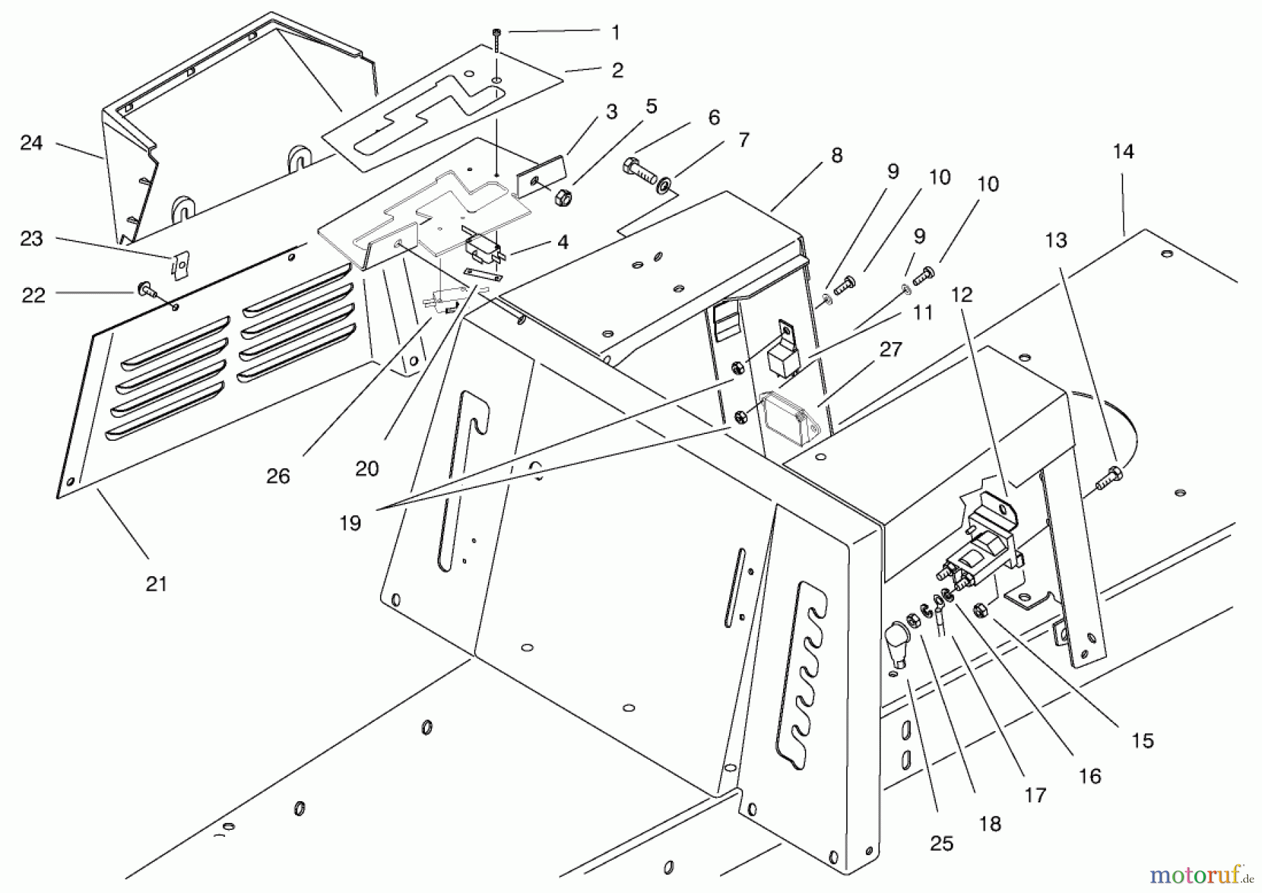 Toro Neu Mowers, Rear-Engine Rider 70089 (12-32) - Toro 12-32 Rear Engine Rider, 2000 (000000001-000999999) SEAT BODY & SIDE PANEL ASSEMBLY