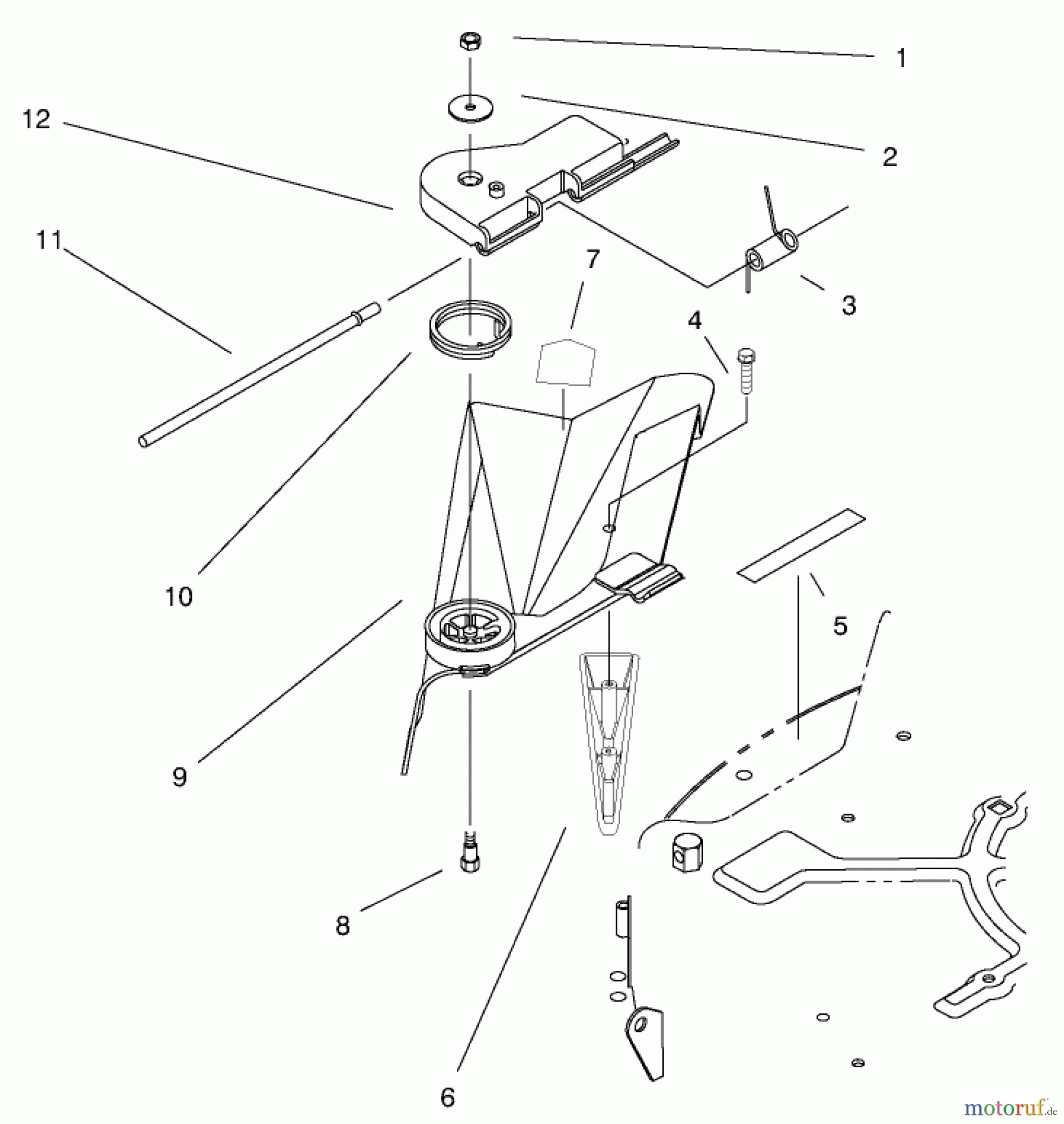 Toro Neu Mowers, Rear-Engine Rider 70089 (12-32) - Toro 12-32 Rear Engine Rider, 2001 (210000001-210999999) DEFLECTOR ASSEMBLY - RECYCLER