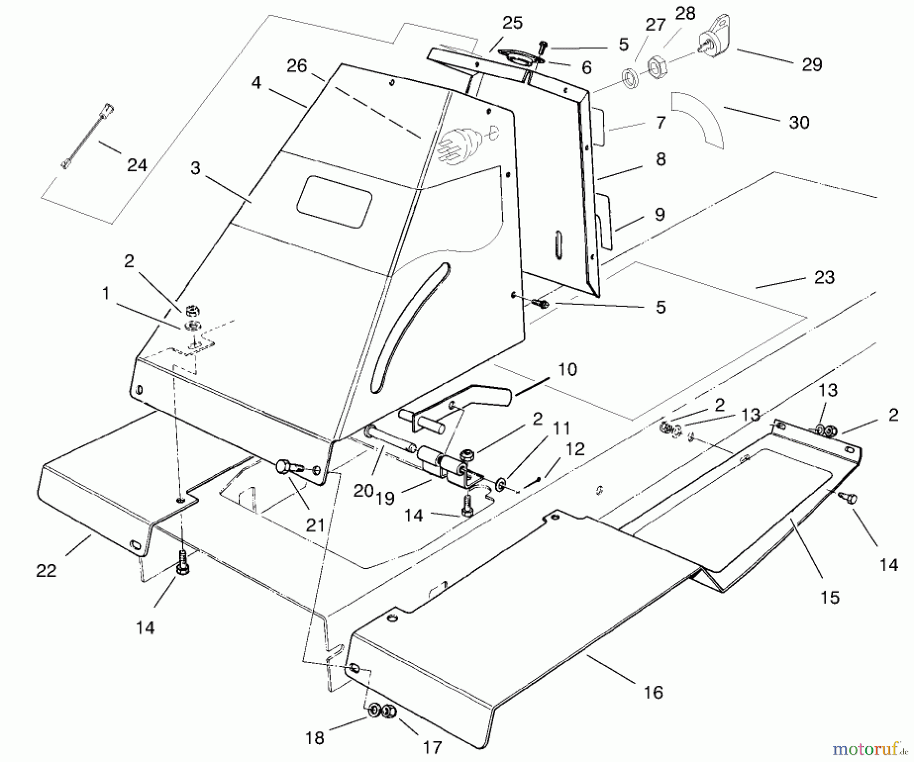 Toro Neu Mowers, Rear-Engine Rider 70089 (12-32) - Toro 12-32 Rear Engine Rider, 2002 (220000001-220999999) FRONT TOWER ASSEMBLY