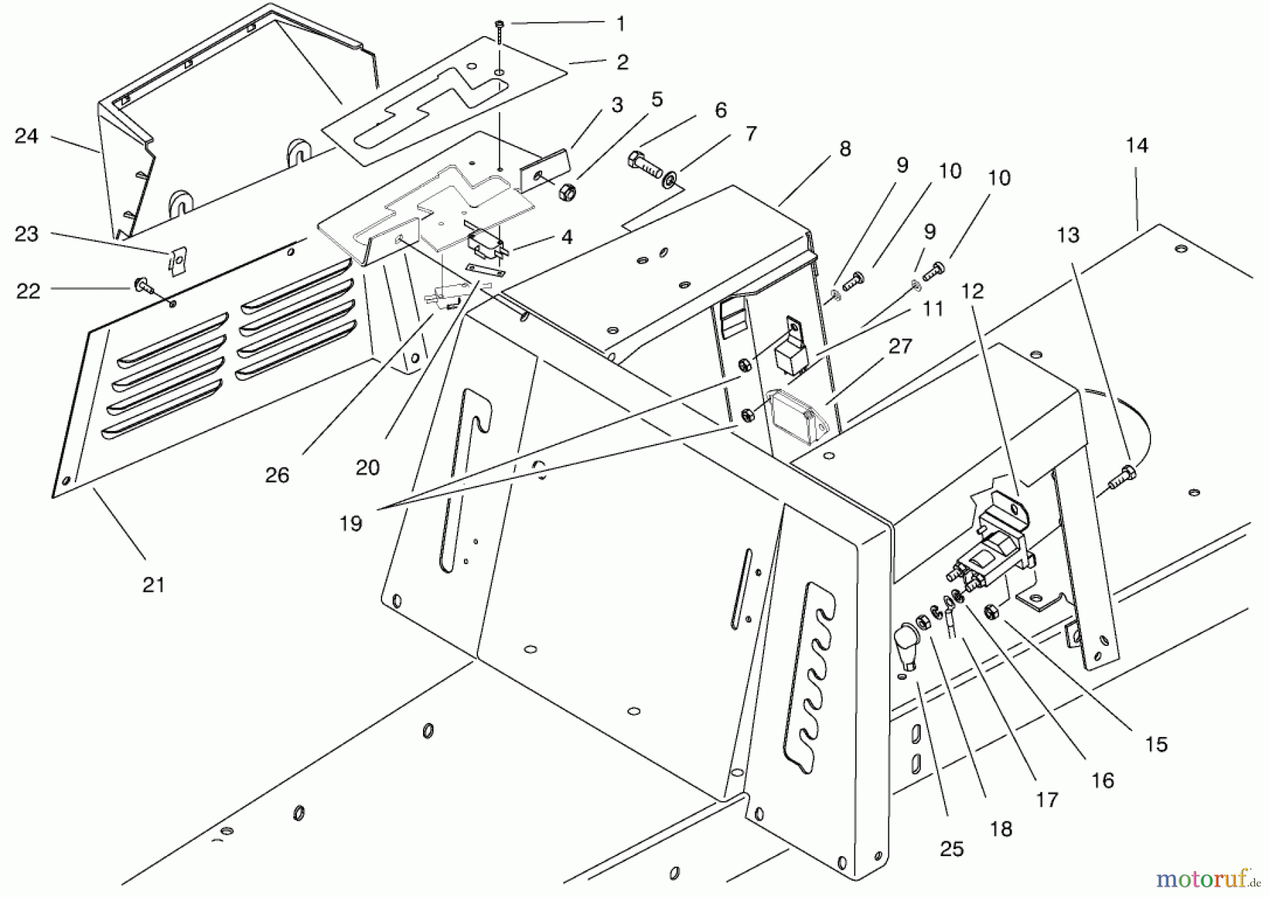 Toro Neu Mowers, Rear-Engine Rider 70089 (12-32) - Toro 12-32 Rear Engine Rider, 2002 (220000001-220999999) SEAT BODY & SIDE PANEL ASSEMBLY