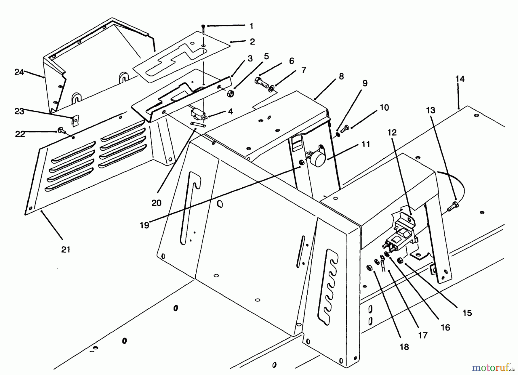 Toro Neu Mowers, Rear-Engine Rider 70141 (12-32) - Toro 12-32 Rear Engine Rider, 1994 (49000001-49999999) SEAT BODY & SIDE PANEL ASSEMBLY