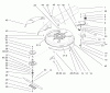 Toro 70125 (13-32G) - 13-32G Rear Engine Rider, 2002 (220000001-220999999) Ersatzteile DECK AND SPINDLE ASSEMBLY