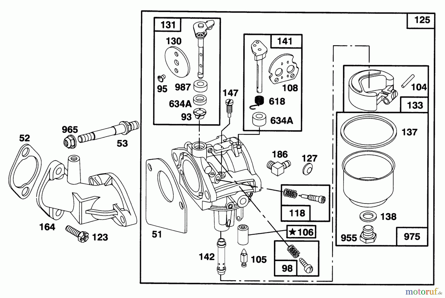 Toro Neu Mowers, Rear-Engine Rider 70131 (13-32) - Toro 13-32 Rear Engine Rider, 1997 (7900001-7999999) ENGINE BRIGGS & STRATTON MODEL 28M707-0127-01 #4