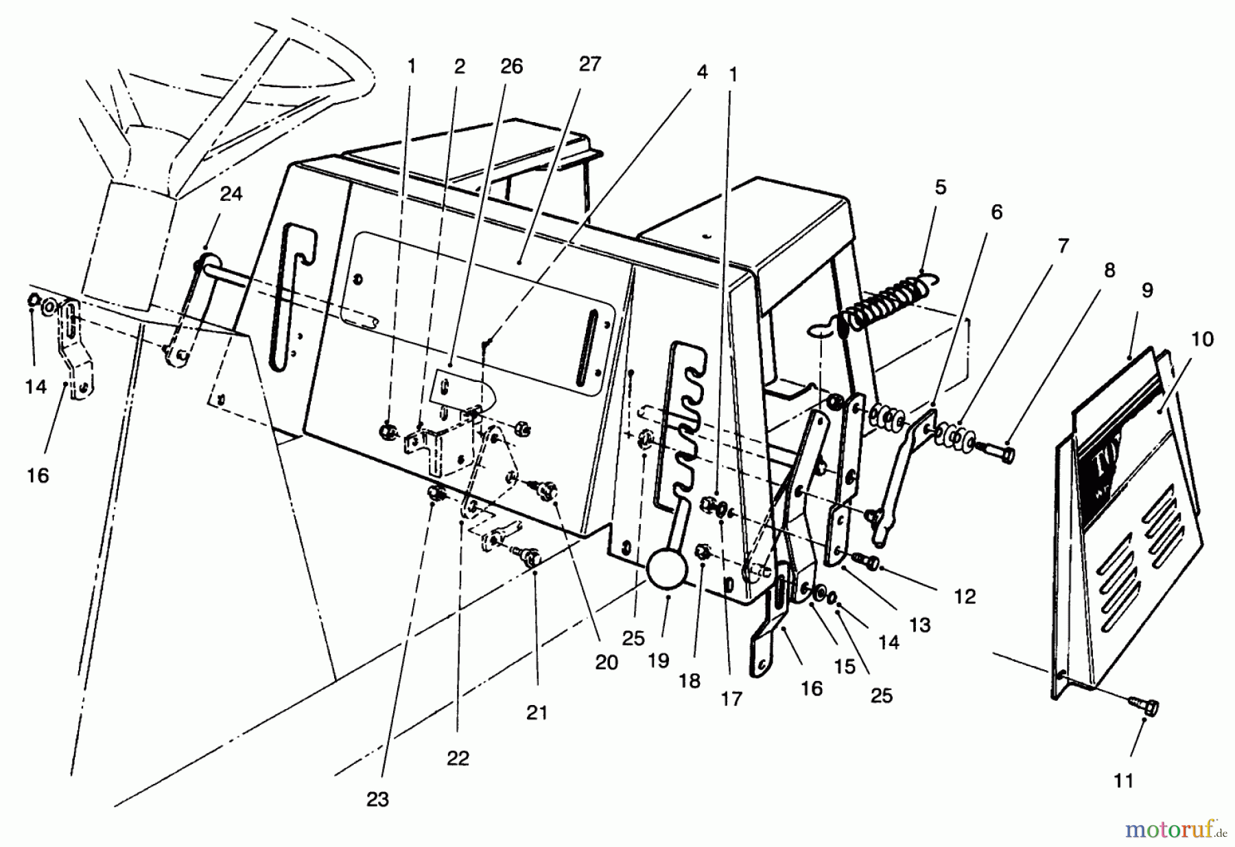 Toro Neu Mowers, Rear-Engine Rider 70131 (13-32) - Toro 13-32 Rear Engine Rider, 1997 (7900001-7999999) LINKAGE ASSEMBLY