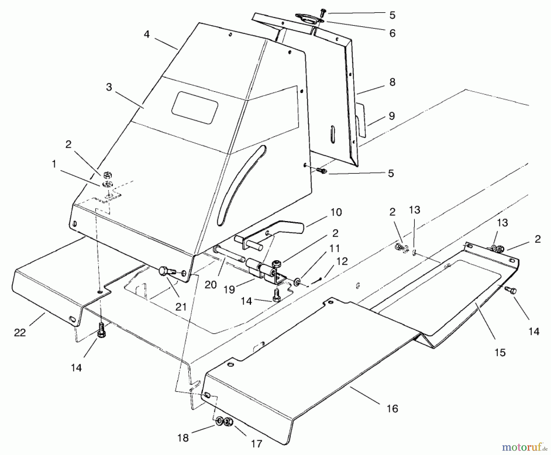  Toro Neu Mowers, Rear-Engine Rider 70142 (11-32) - Toro 11-32 Rear Engine Rider, 1997 (79000001-79999999) FRONT TOWER ASSEMBLY